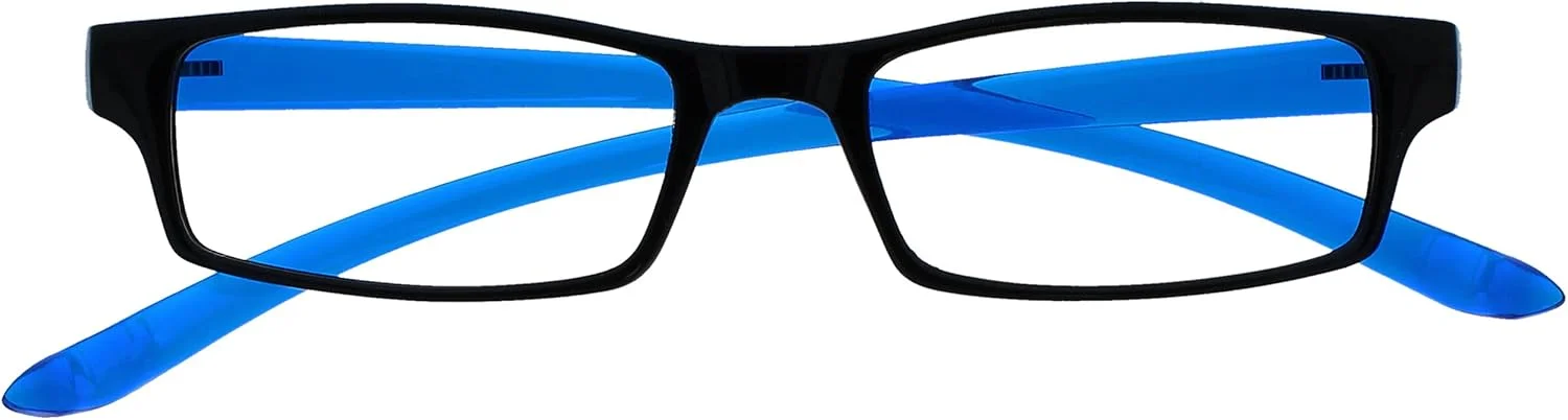 عینک مطالعه با دسته های گردنی مشکی آبی روشن، مناسب آقایان و بانوان، لولای فنری R20-3 +2.50 عینک مطالعه با دسته های گردنی مشکی آبی روشن، مناسب آقایان و بانوان، لولای فنری R20-3 +2.50