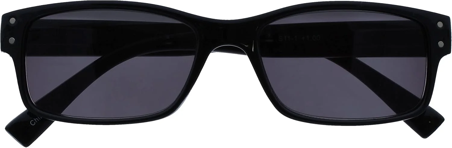 عینک آفتابی مطالعه مشکی اوپولایز UV400 مردانه زنانه لولای فنری UVSR011 +3.50 عینک آفتابی مطالعه مشکی اوپولایز UV400 مردانه زنانه لولای فنری UVSR011 +3.50