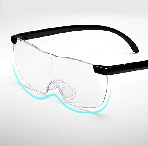 عینک ذره بینی با بزرگنمایی 1.6 برابر، مناسب مطالعه و دید بزرگ، عینک پیرچشمی با بزرگنمایی 250 درصد