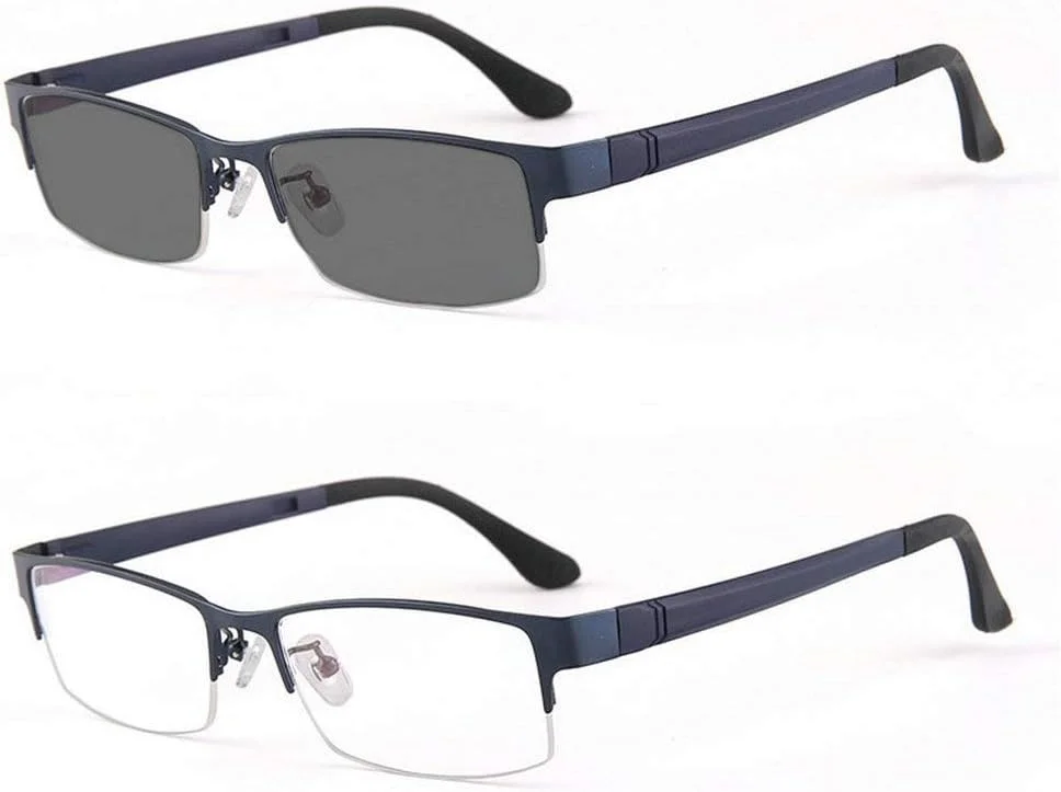 عینک مطالعه با فریم تجاری و لنزهای فتوکرومیک عینک مطالعه با فریم تجاری و لنزهای فتوکرومیک