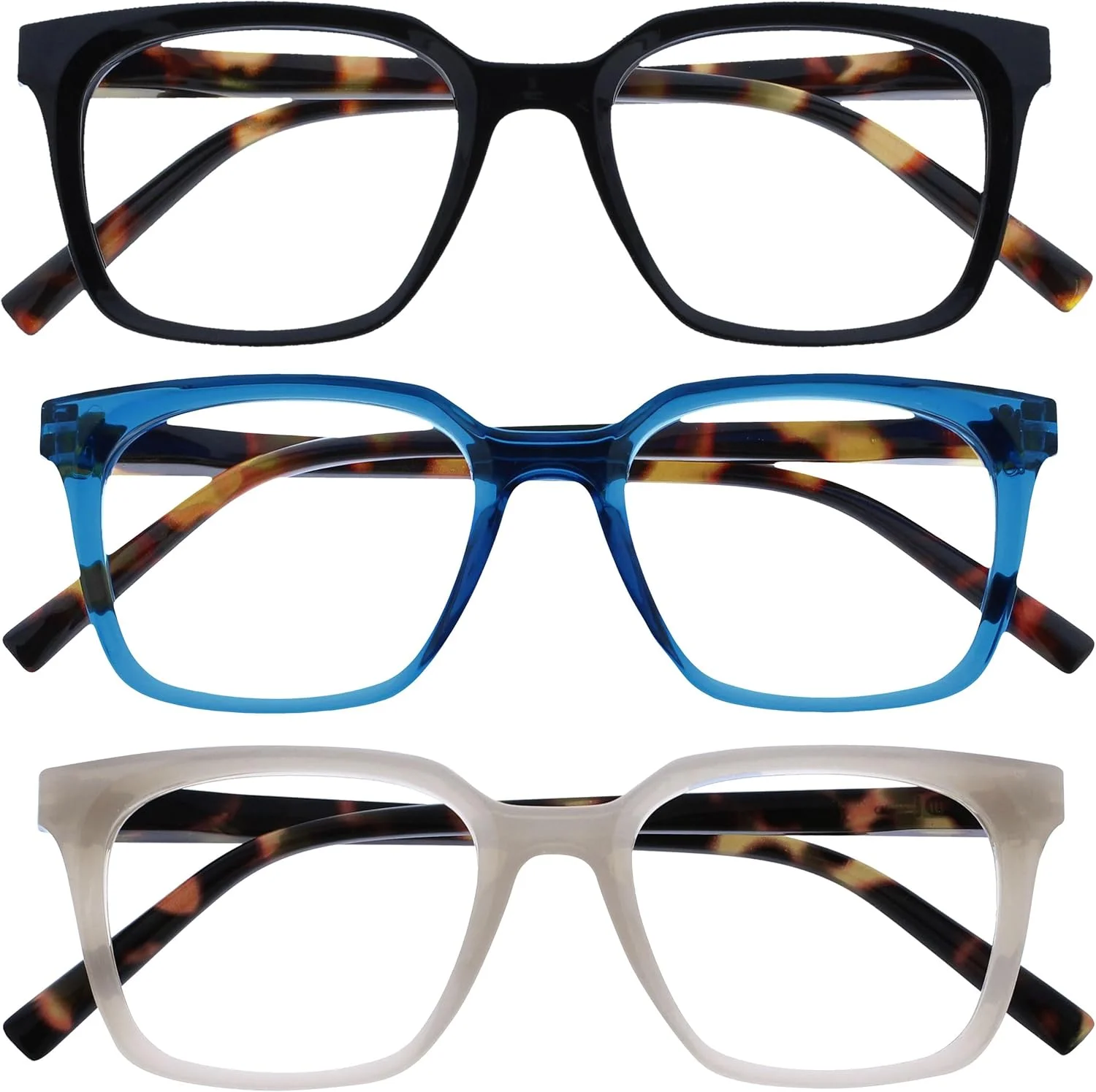 عینک مطالعه OPULIZE KOI – فریم مستطیلی بزرگ و شیک – مناسب آقایان و بانوان – لولای فنری – R50 عینک مطالعه OPULIZE KOI – فریم مستطیلی بزرگ و شیک – مناسب آقایان و بانوان – لولای فنری – R50