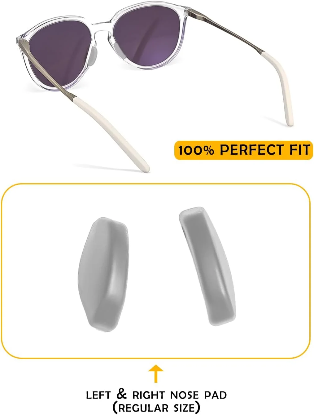 پدهای بینی ضد لغزش جایگزین برای فریم عینک آفتابی Oakley Sielo OO9288/Sielo SQ OO9480، قطعات بینی نرم سیلیکونی - خاکستری سایز معمولی