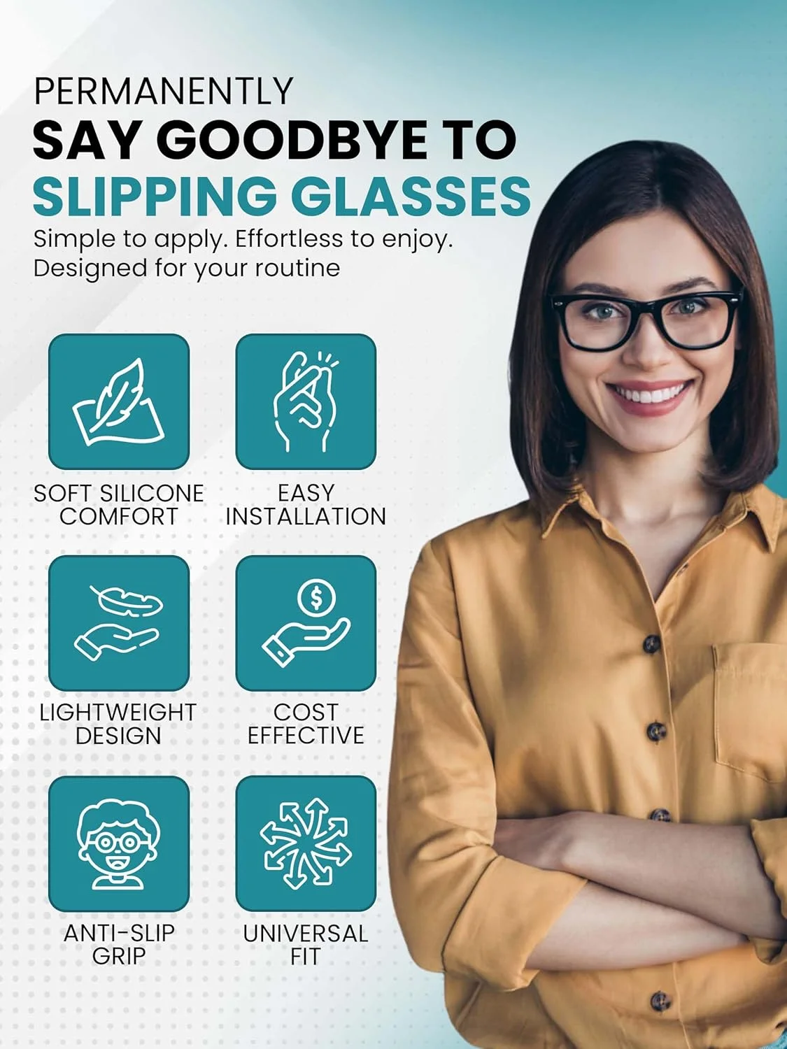 پدهای بینی سیلیکونی اپتیکال مستطیلی ممتاز اسپورت ویژن ورلد 11 میلی متر (مستطیل سفید 10.4 میلی متر x 6 میلی متر)