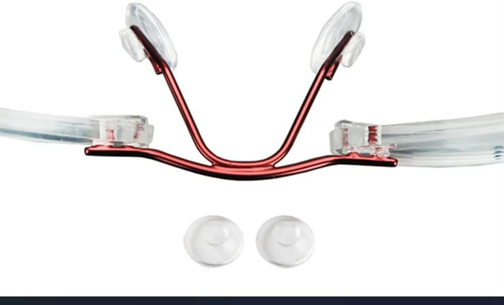 پدهای بینی فشاری عینک، BEHLINE، 5 جفت پد جایگزین برای فریم عینک، برای فریم عینک های بدون قاب/فریم لس، محافظ بینی سیلیکونی نرم ضد لغزش، پدهای پل بینی 9 میلی متری (گرد، شفاف)