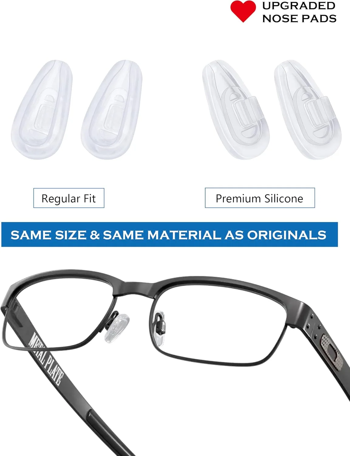 پدهای بینی جایگزین برای عینک های Oakley Socket 5.0 OX3217/Socket 5.5 OX3218/Socket Ti OX5019/Steel Plate OX3222