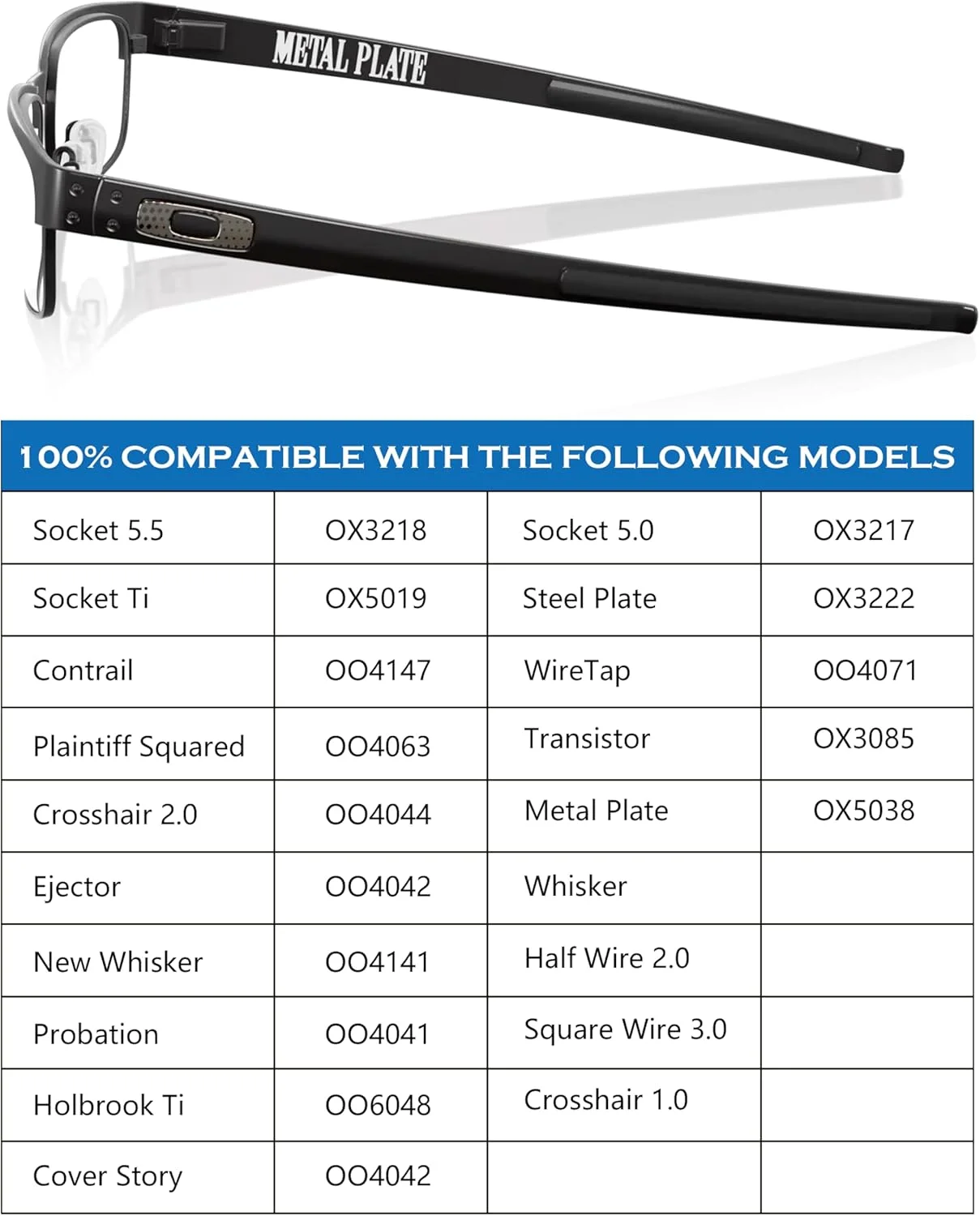 پدهای بینی جایگزین برای عینک های Oakley Socket 5.0 OX3217/Socket 5.5 OX3218/Socket Ti OX5019/Steel Plate OX3222