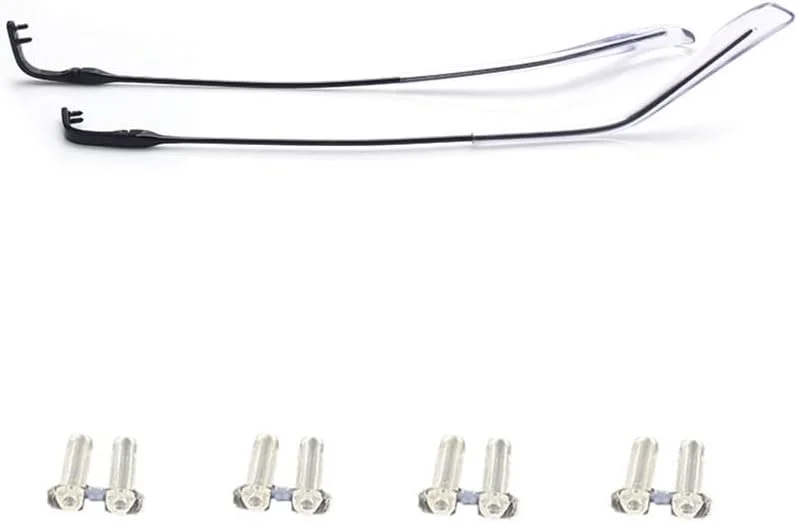 QYAJS یک جفت دسته فلزی عینک بدون فریم، پایه عینک، دسته جایگزین عینک (مشکی)