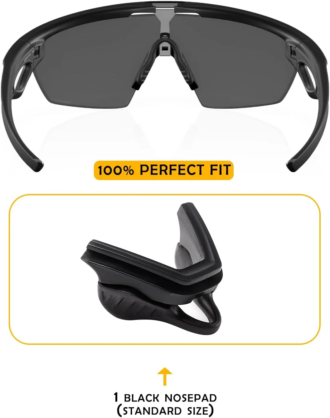 پدهای بینی سایز معمولی جایگزین برای فریم عینک آفتابی Oakley Sphaera OO9403، قطعات بینی نرم سیلیکونی