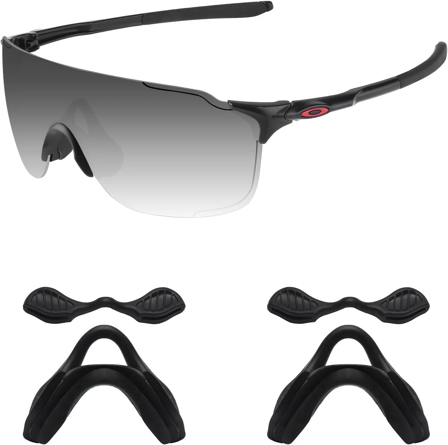 پدهای بینی ارتقا یافته Acefrog، دو جفت، برای عینک آفتابی Oakley سری EV Zero، جایگزین قطعه بینی فشاری، ضد لغزش، مشکی