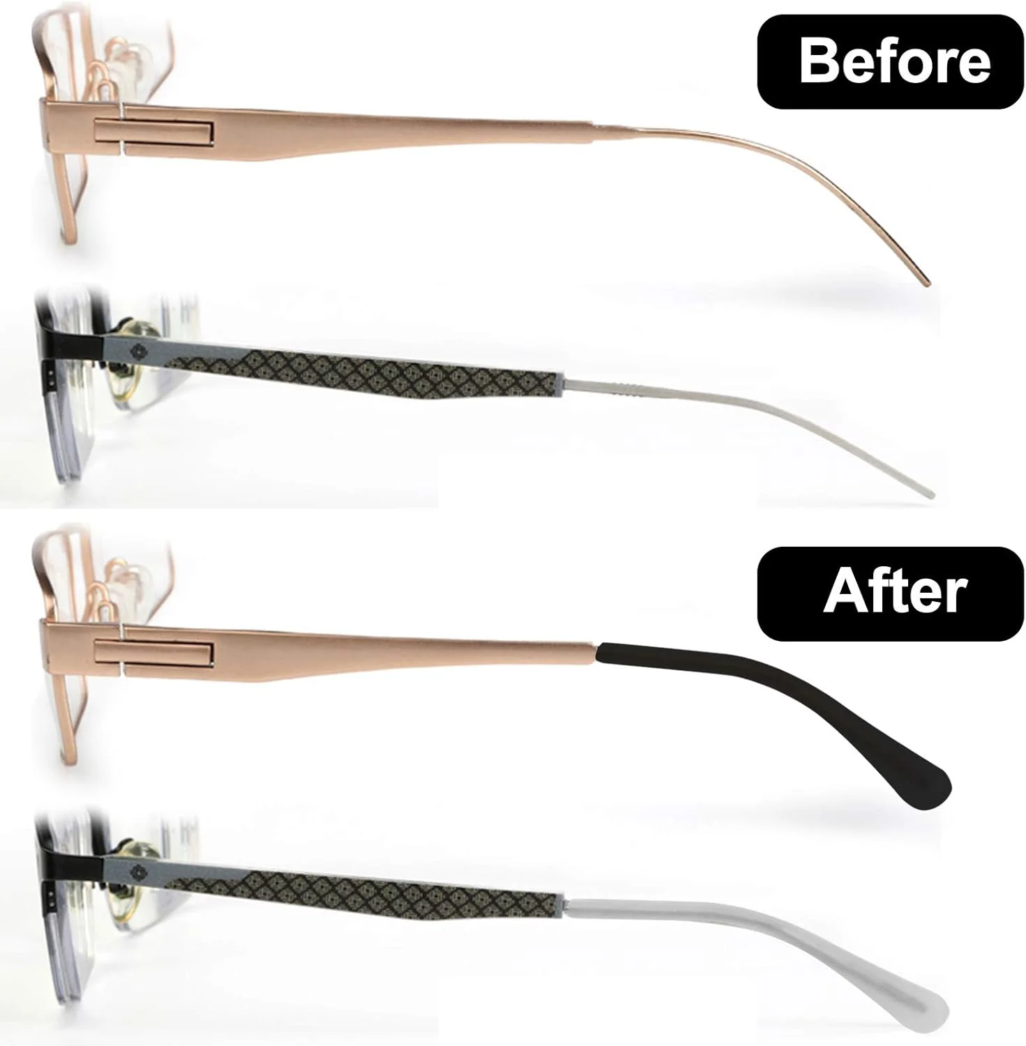 محافظ دسته عینک - 4 جفت سیلیکونی ضد لغزش، نگهدارنده قلاب گوشی عینک، قطعات جوراب گوشی ضد لغزش، لوازم جانبی جایگزین عینک برای عینک آفتابی فلزی با دسته های نازک محافظ دسته عینک - 4 جفت سیلیکونی ضد لغزش، نگهدارنده قلاب گوشی عینک، قطعات جوراب گوشی ضد لغزش، لوازم جانبی جایگزین عینک برای عینک آفتابی فلزی با دسته های نازک