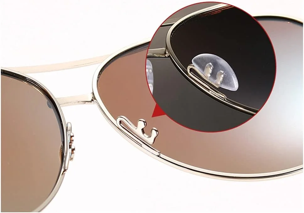 پنج جفت پد بینی سیلیکونی فشاری BEHLINE برای عینک آفتابی و فریم عینک پورشه دیزاین، همراه با پارچه تمیز کننده لنز (شفاف)