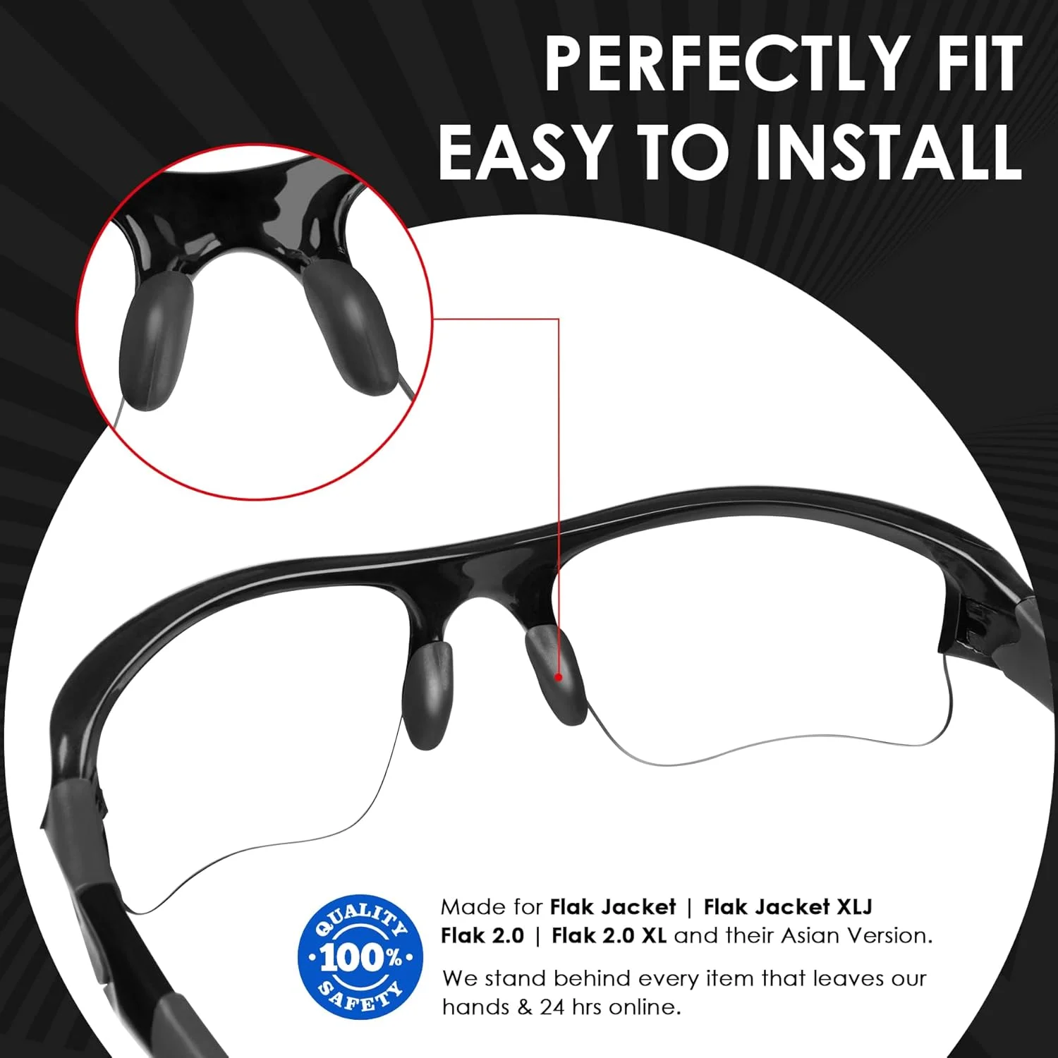 پدهای بینی جایگزین BLAZERBUCK برای Oakley Flak Jacket XLJ/Flak 2.0 XL/Half Jacket 2.0 XL/Half Jacket XLJ پدهای بینی جایگزین BLAZERBUCK برای Oakley Flak Jacket XLJ/Flak 2.0 XL/Half Jacket 2.0 XL/Half Jacket XLJ