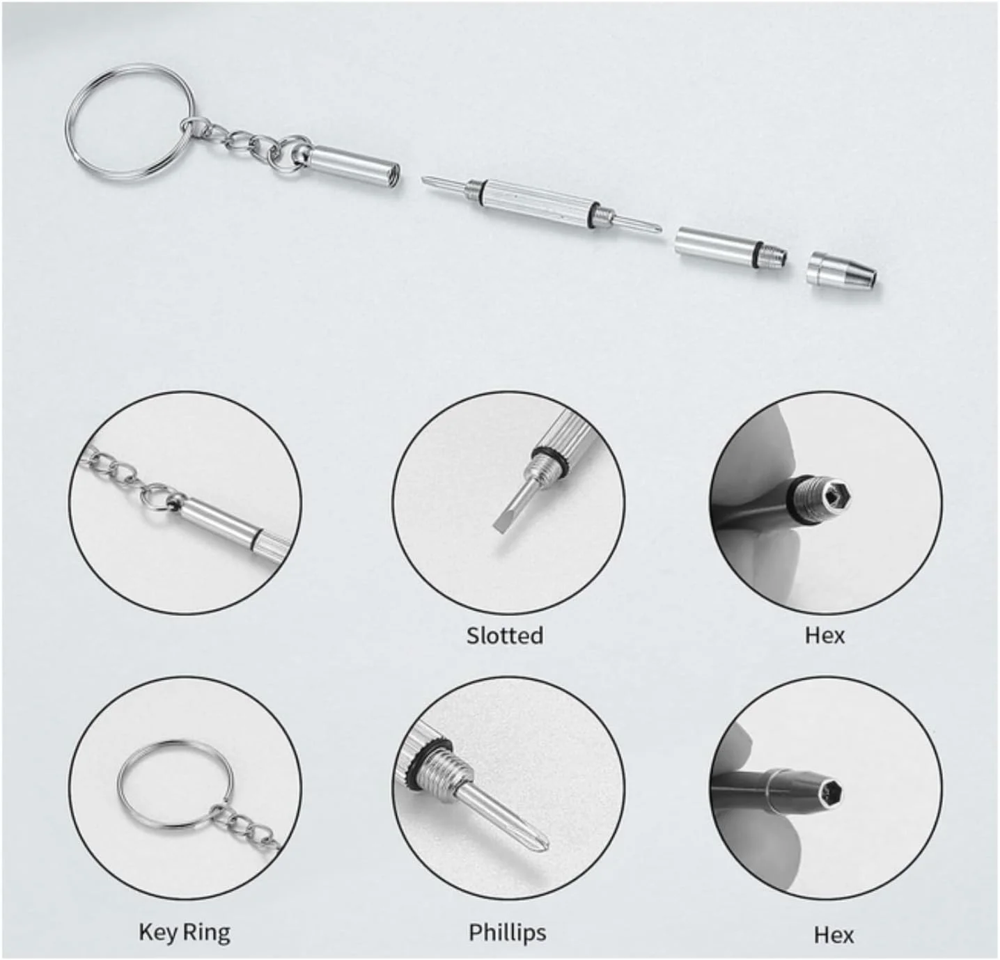 جعبه ابزار 500 تکه تعمیر عینک آفتابی و طبی اسکییدو شامل پیچ، پیچ گوشتی، پدهای بینی، دستمال تمیز کننده و موچین برای نگهداری عینک، عینک آفتابی و ساعت