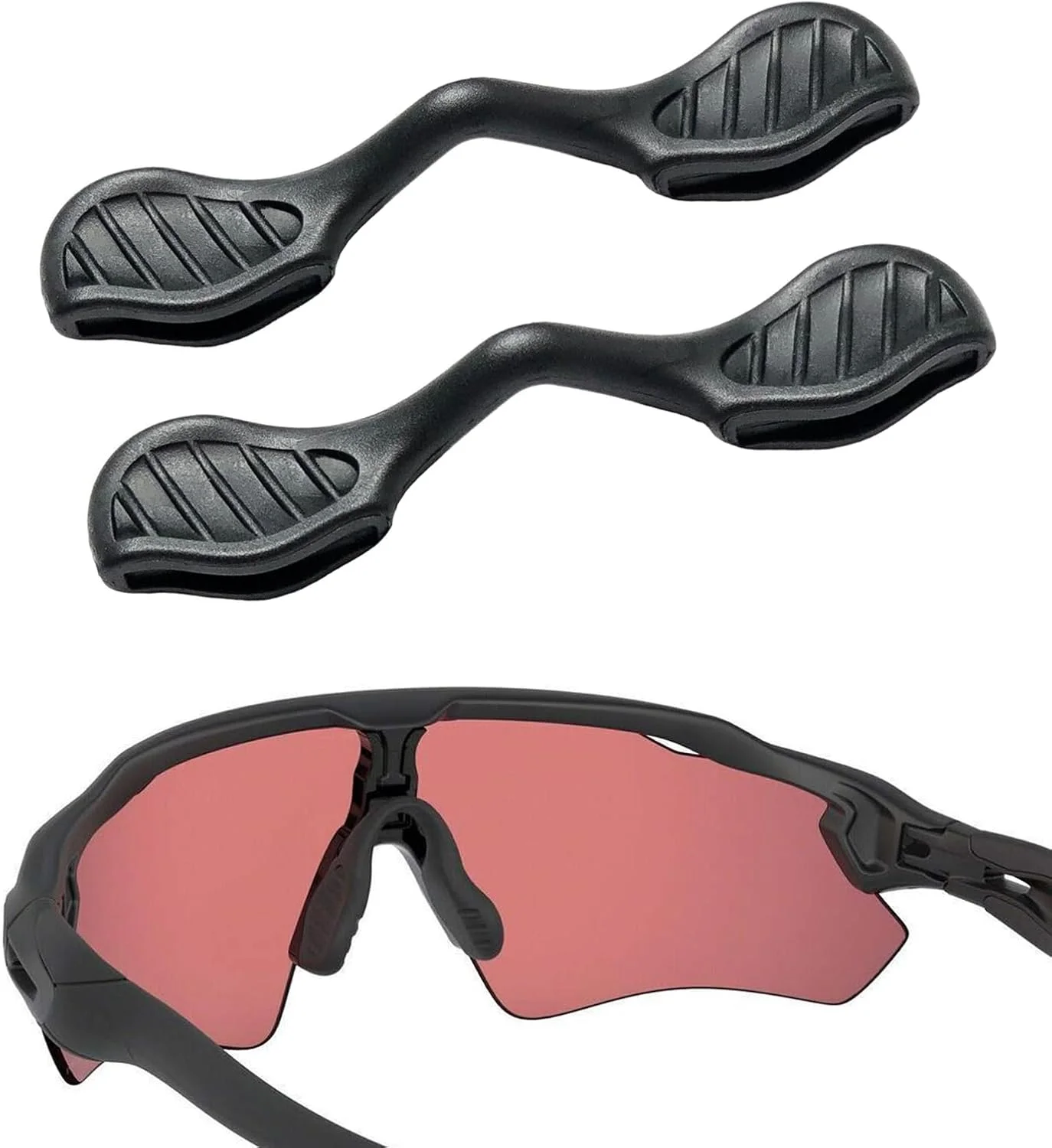 دو عدد پد بینی جایگزین برای فریم عینک آفتابی Oakley Radar EV Path/Radar Path/RadarLock Path/Radar Pace OJ9001 OO9182 OO9183 OO9184 OO9208 OO9211 OO9333، مشکی، سایز استاندارد دو عدد پد بینی جایگزین برای فریم عینک آفتابی Oakley Radar EV Path/Radar Path/RadarLock Path/Radar Pace OJ9001 OO9182 OO9183 OO9184 OO9208 OO9211 OO9333، مشکی، سایز استاندارد