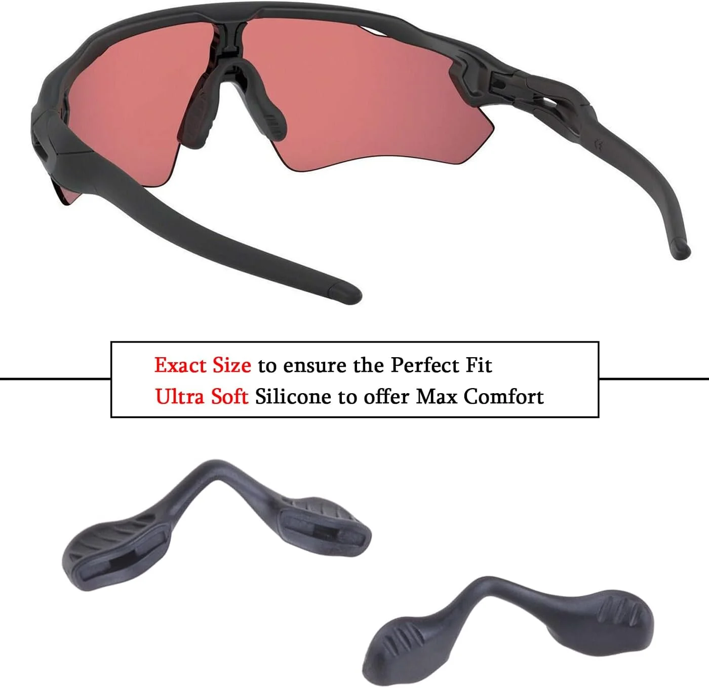 دو عدد پد بینی جایگزین برای فریم عینک آفتابی Oakley Radar EV Path/Radar Path/RadarLock Path/Radar Pace OJ9001 OO9182 OO9183 OO9184 OO9208 OO9211 OO9333، مشکی، سایز استاندارد دو عدد پد بینی جایگزین برای فریم عینک آفتابی Oakley Radar EV Path/Radar Path/RadarLock Path/Radar Pace OJ9001 OO9182 OO9183 OO9184 OO9208 OO9211 OO9333، مشکی، سایز استاندارد