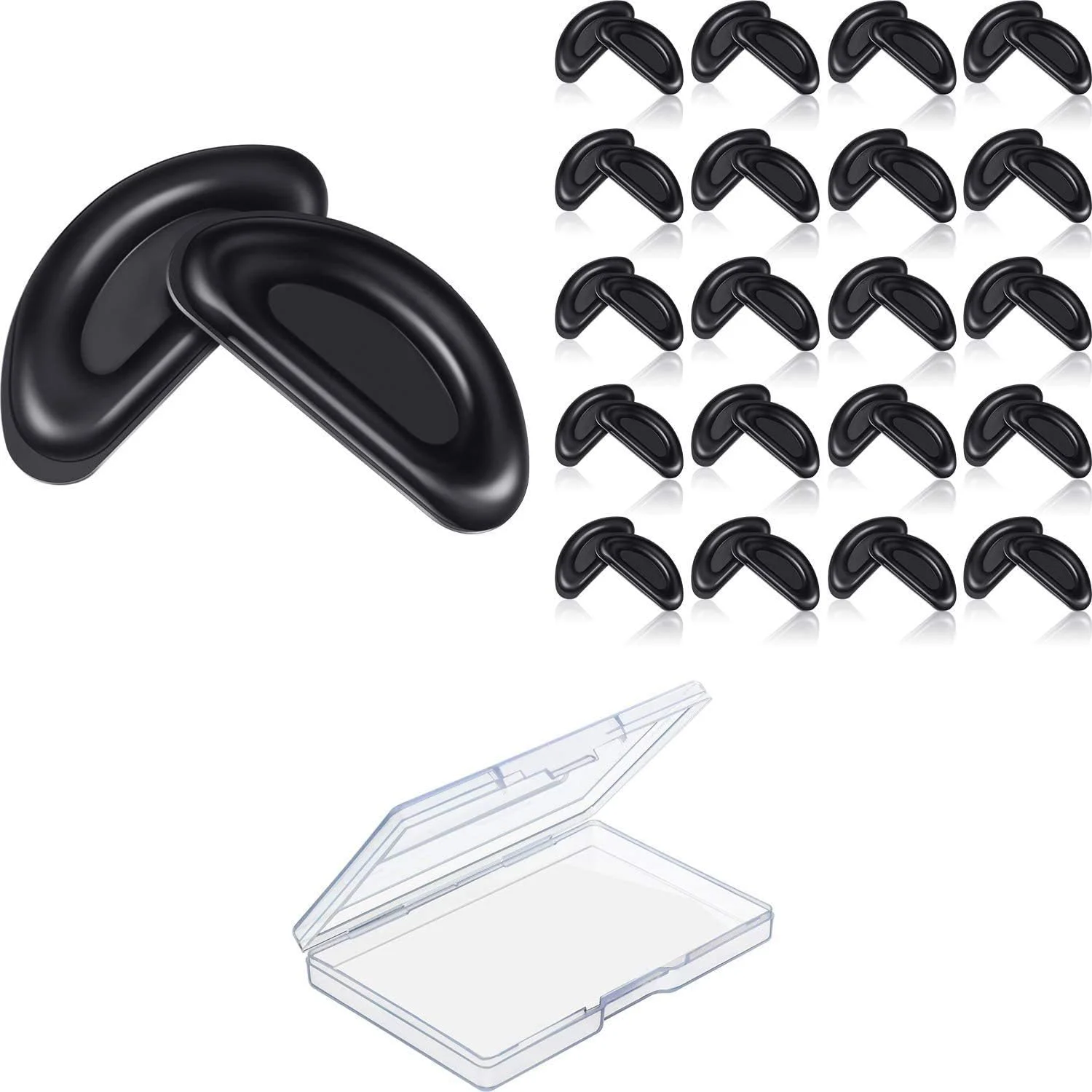 24 جفت پد بینی سیلیکونی MAKINGTEC برای عینک، 15x7x1 میلی متر، برچسب بالشتک نرم ضد لغزش برای عینک آفتابی