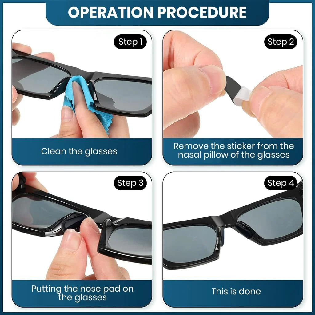 پدهای بینی عینک، کیت جایگزینی پد بینی عینک ارتقا یافته با پیچ گوشتی برای عینک آفتابی 60 جفت 12 مدل نرم و راحت