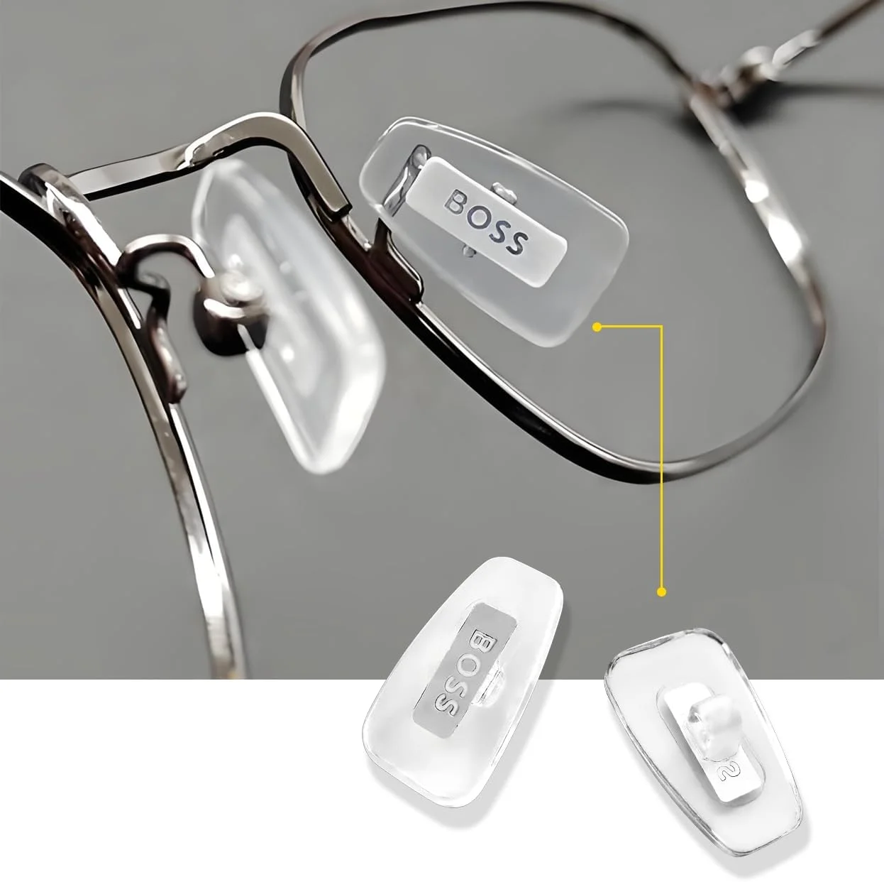 پدهای بینی سازگار با عینک و عینک آفتابی هوگو باس، پدهای بینی پیچی