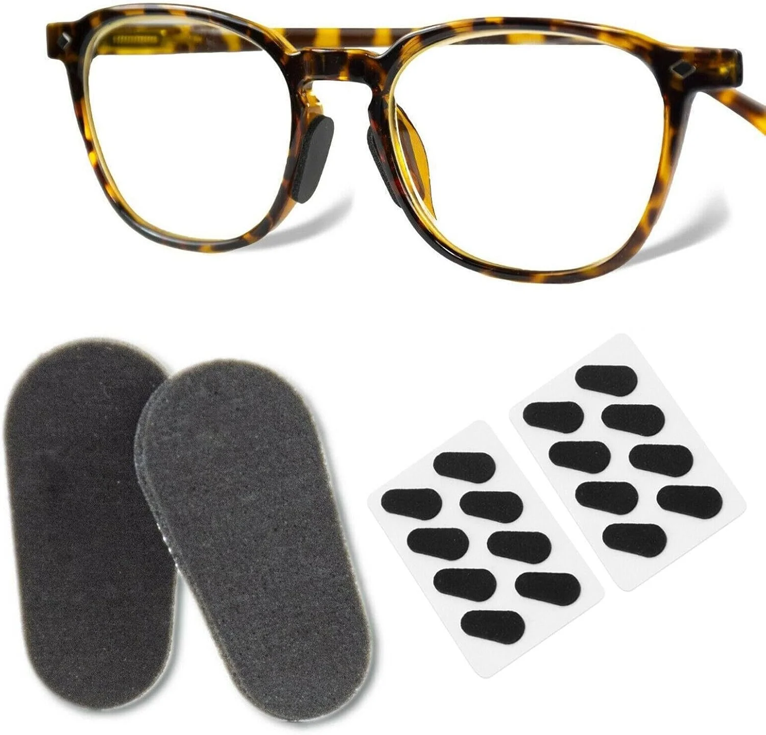 پدهای بینی فومی نرم خودچسب، پدهای بینی نازک برای عینک آفتابی و عینک طبی، 12 جفت