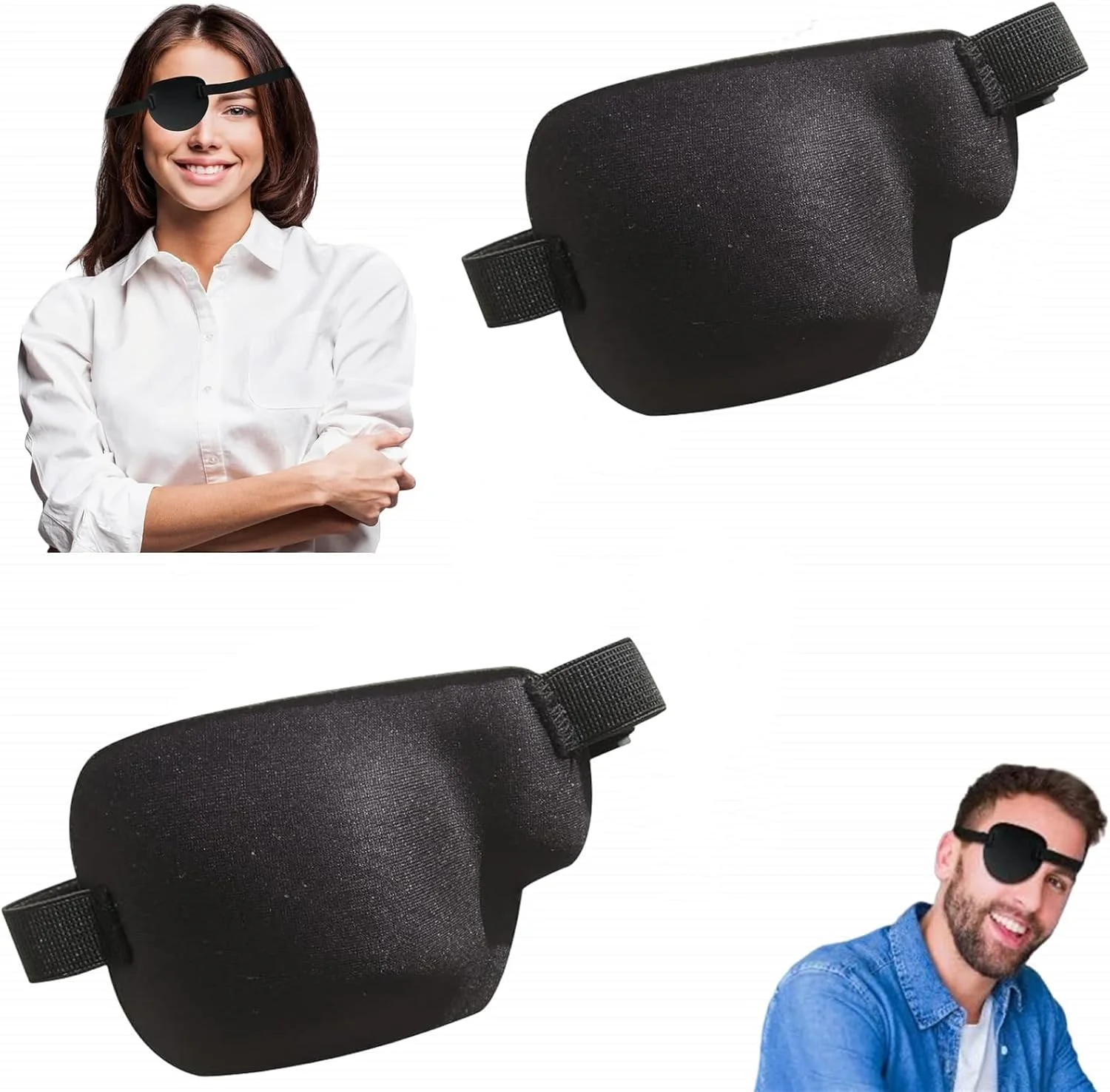 چشم بند سه بعدی برای چشم چپ و راست، چشم بند طبی بزرگ و قابل تنظیم برای تنبلی چشم، چشم بند آمبلیوپی برای بزرگسالان و کودکان، مشکی (2 عدد) چشم بند سه بعدی برای چشم چپ و راست، چشم بند طبی بزرگ و قابل تنظیم برای تنبلی چشم، چشم بند آمبلیوپی برای بزرگسالان و کودکان، مشکی (2 عدد)