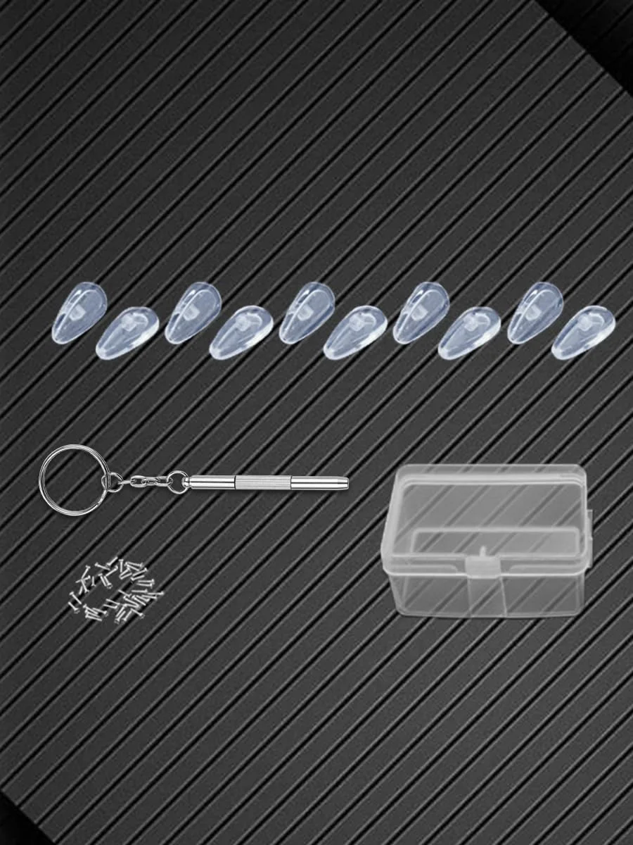 ۵ جفت پد بینی نرم عینک، کیت تعمیر عینک، مجموعه نگهدارنده بینی، مدل نرم، شفاف