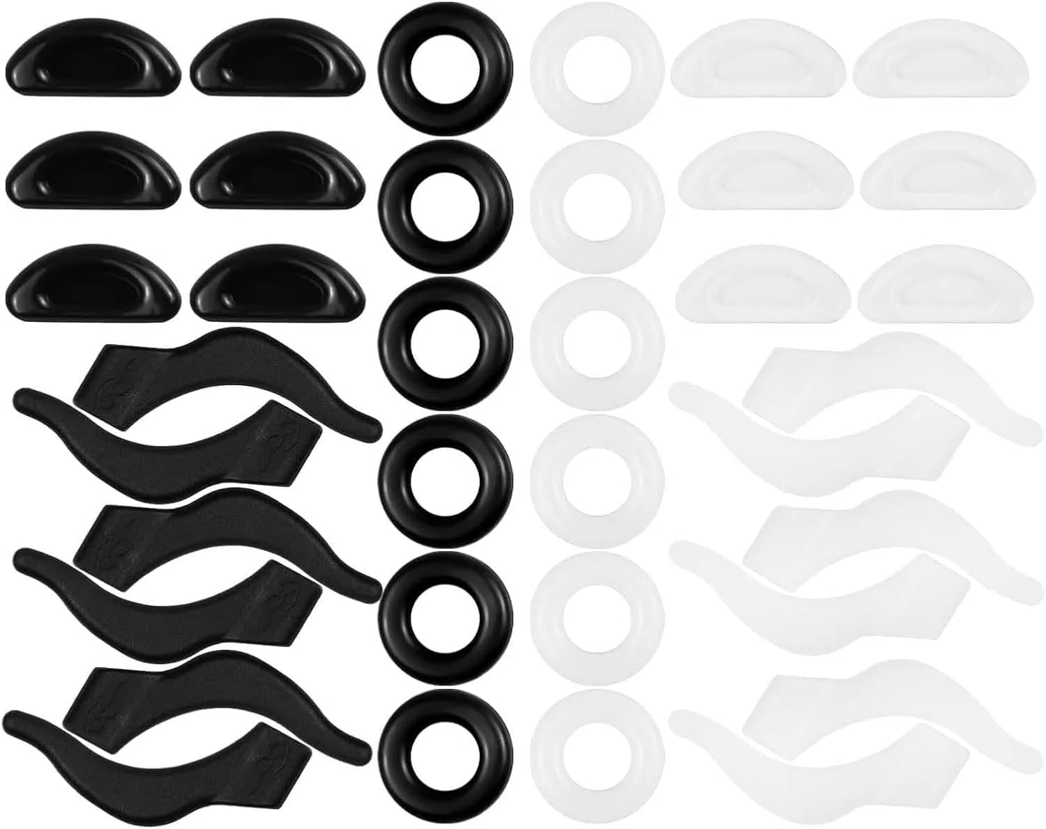 پدهای بینی عینک، 36 عدد پد بینی برای عینک، راحت، ضد لغزش، با ثبات، مجموعه چند منظوره پد بینی عینک، پاسخگو به نیازهای متنوع برای عینک آفتابی و عینک مطالعه