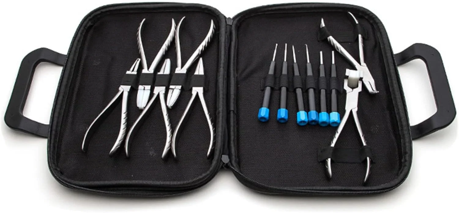 مجموعه تعمیر عینک، ابزار انبردست تعمیر قاب عینک نوری استیل، کیت 7 عددی انبردست عینک + 6 عدد پیچ گوشتی، برای تعمیر، مونتاژ و تنظیم عینک مجموعه تعمیر عینک، ابزار انبردست تعمیر قاب عینک نوری استیل، کیت 7 عددی انبردست عینک + 6 عدد پیچ گوشتی، برای تعمیر، مونتاژ و تنظیم عینک