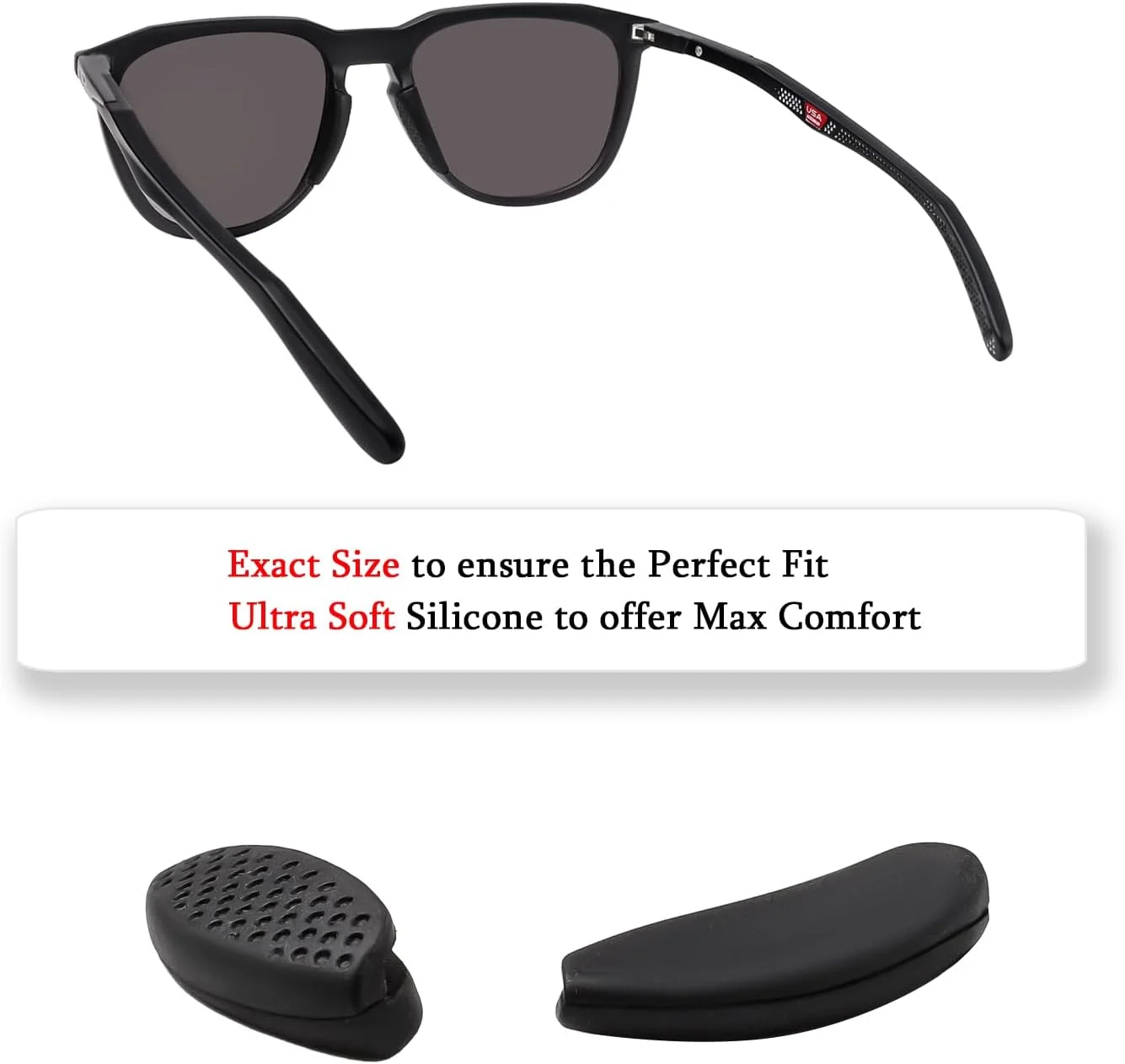 پدهای بینی جایگزین سایز استاندارد برای فریم عینک آفتابی Oakley Thurso OO9286 OO9286A، مشکی پدهای بینی جایگزین سایز استاندارد برای فریم عینک آفتابی Oakley Thurso OO9286 OO9286A، مشکی