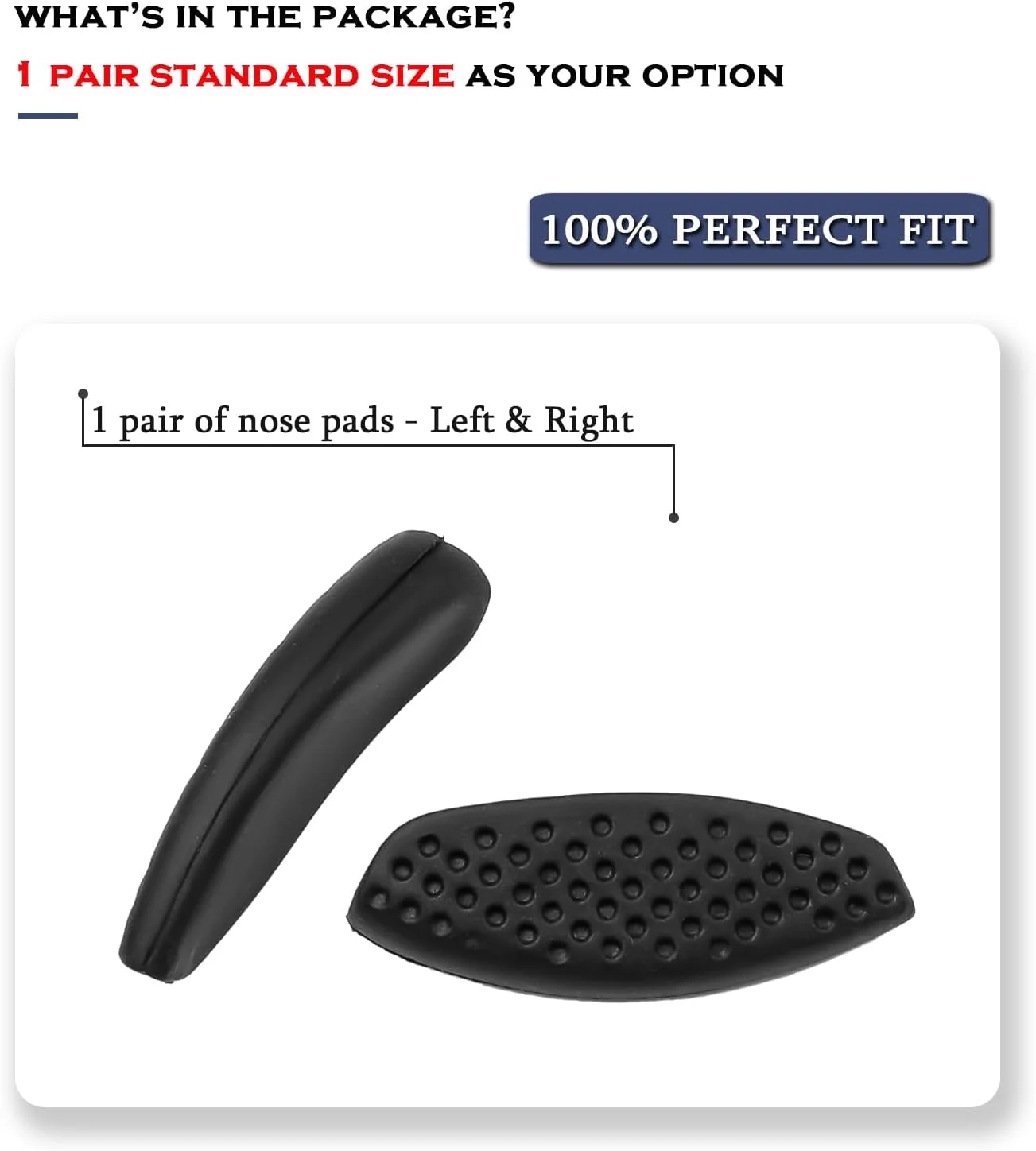 پدهای بینی جایگزین سایز استاندارد برای فریم عینک آفتابی Oakley Thurso OO9286 OO9286A، مشکی پدهای بینی جایگزین سایز استاندارد برای فریم عینک آفتابی Oakley Thurso OO9286 OO9286A، مشکی