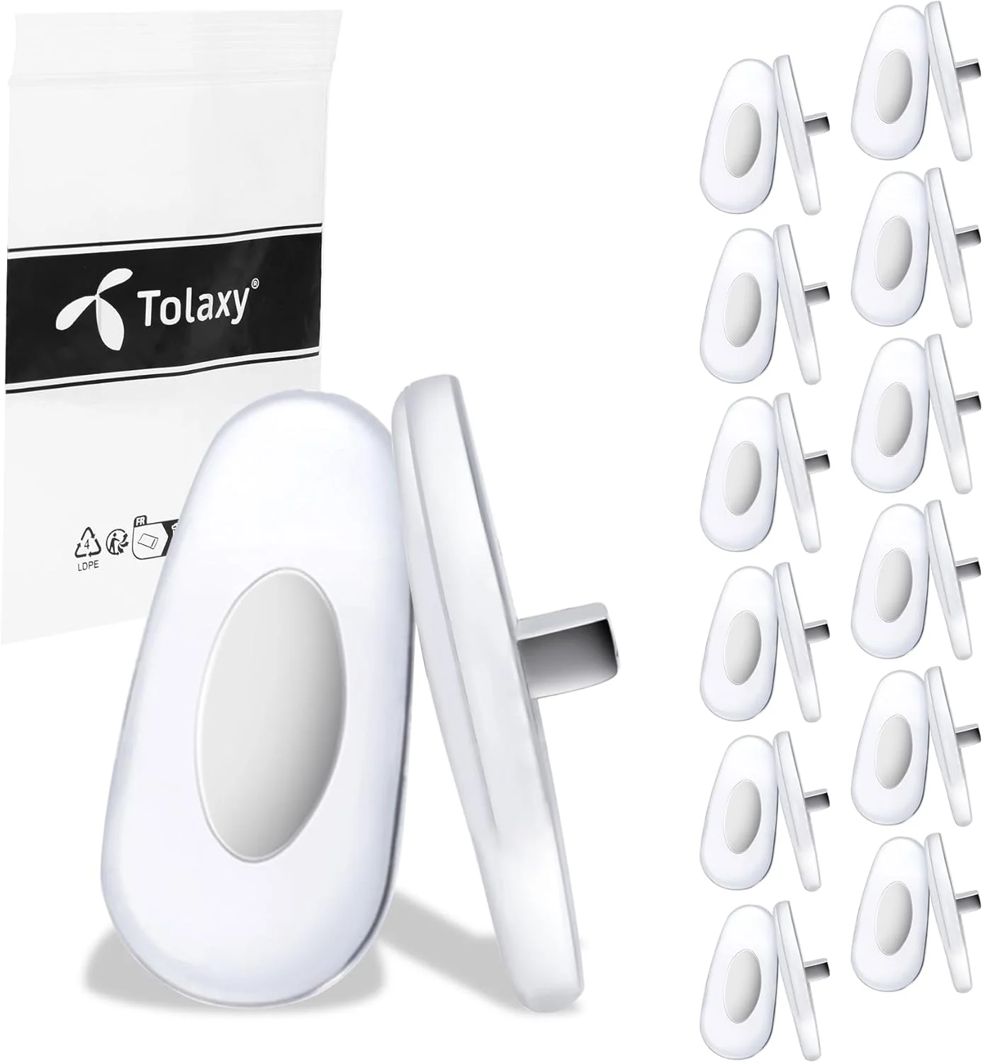 ۱۲ جفت پدهای بینی سیلیکونی نرم ۱۳ میلی‌متری جایگزین برای عینک‌های آفتابی ری‌بن RB3604 RB3534 RB3523 RB3536 RB3549 RB3584 RB3526 RB3538 RB3558 RB3660 RB3530، ضد لغزش، پدهای بینی پلاگین