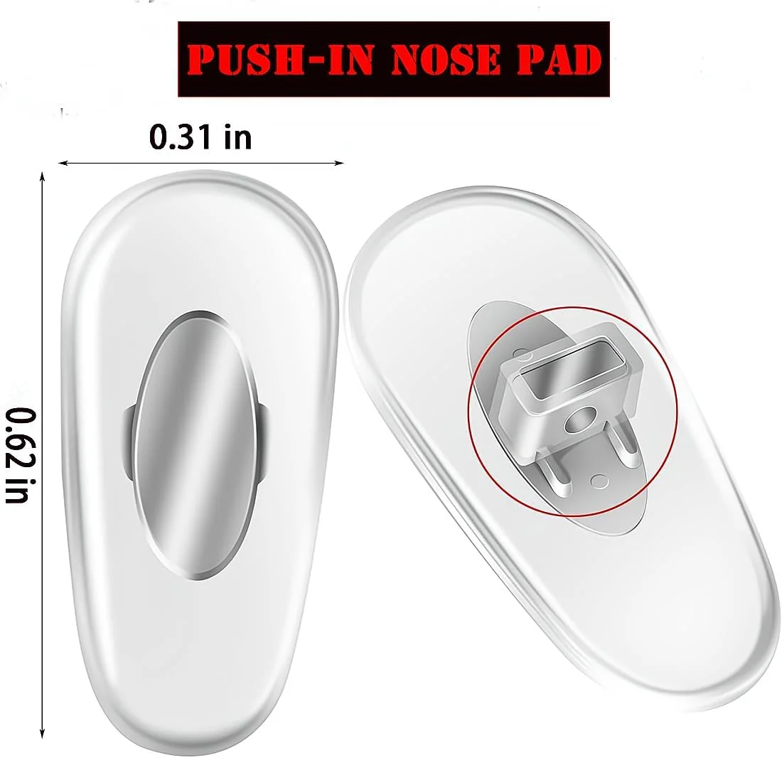 پدهای بینی عینک آفتابی، 5 جفت پد بینی جایگزین مناسب برای عینک های RayBan RB3549، RB4071، RB6336، RB7140، RB8415 و سایر فریم های عینک و عینک آفتابی (نقره ای)