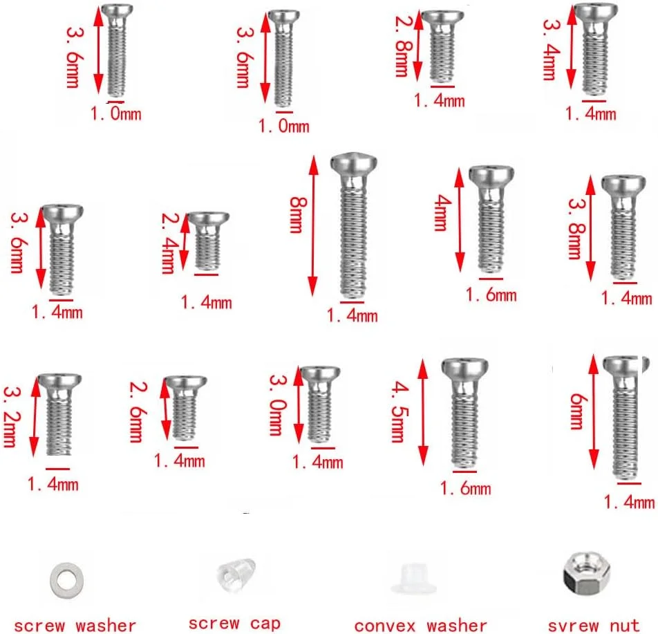 مجموعه 1000 عددی لوازم تعمیر عینک آفتابی و طبی، شامل پیچ های عینک در 14 سایز مختلف، به همراه پیچ گوشتی و موچین کوچک برای تعمیر ساعت و عینک مجموعه 1000 عددی لوازم تعمیر عینک آفتابی و طبی، شامل پیچ های عینک در 14 سایز مختلف، به همراه پیچ گوشتی و موچین کوچک برای تعمیر ساعت و عینک