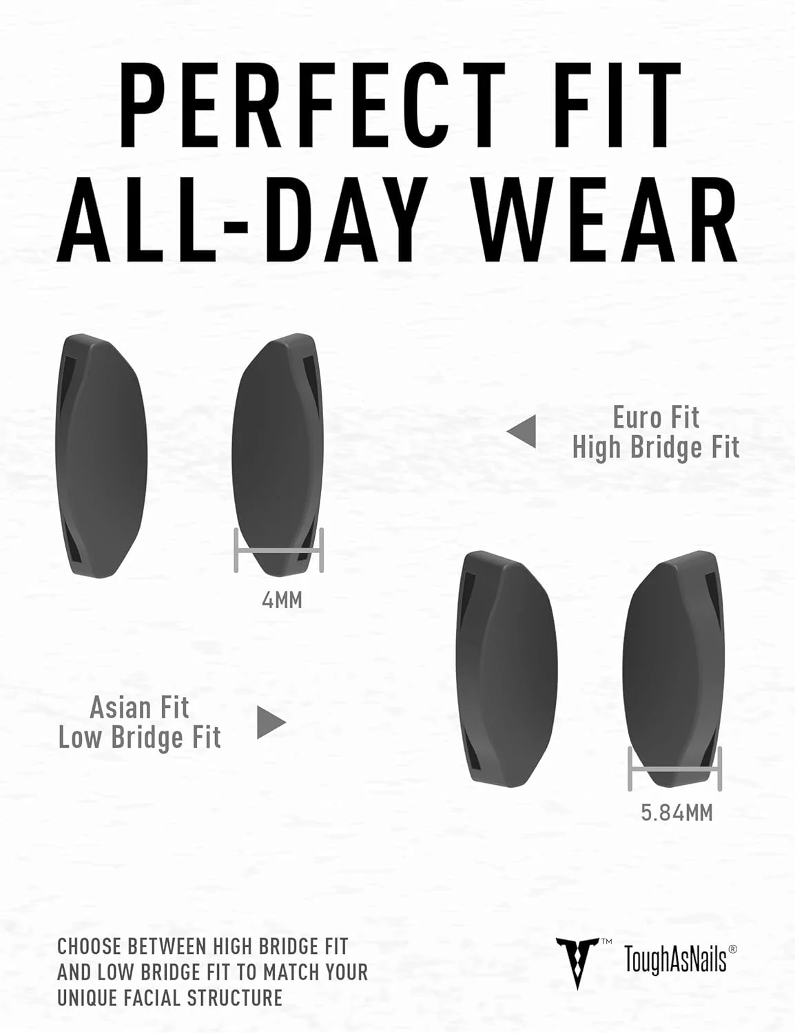 پدهای بینی جایگزین ToughAsNails برای Oakley Frogskins Range OO9284/Frogskins Range XL OO9503/HSTN OO9242/HSTN Metal OO9279