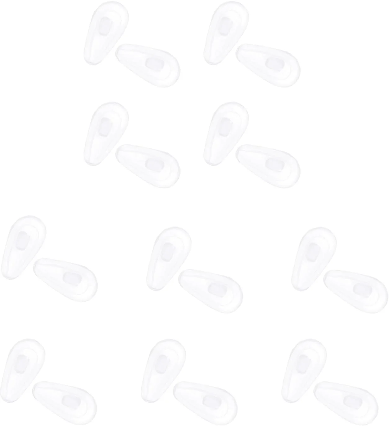 ۱۰ جفت پد بینی جایگزین سیلیکونی، پد بینی کیسه هوای کاست، مناسب برای عینک آفتابی، ضد لغزش، شفاف، سایر