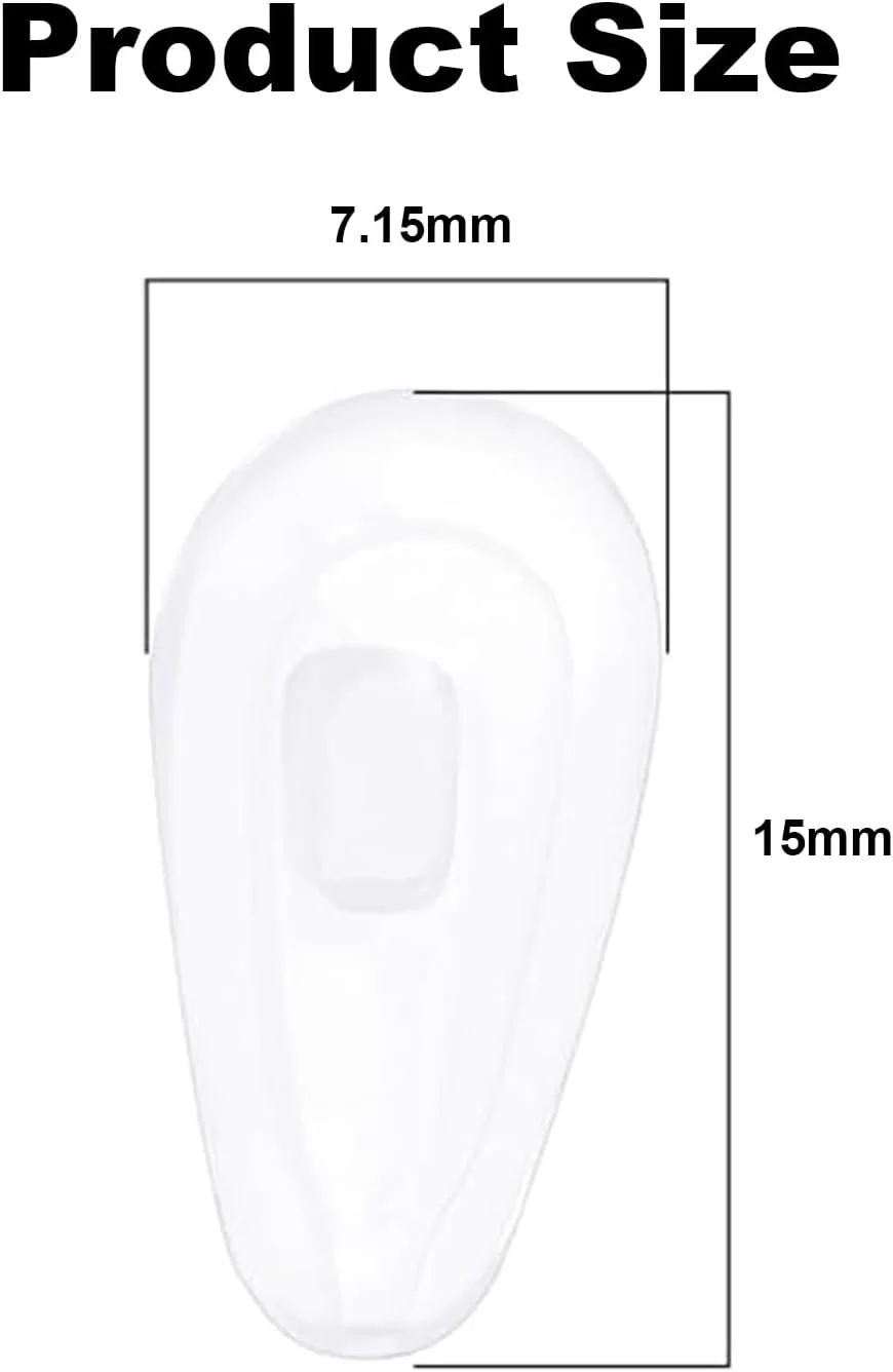 ۱۰ جفت پد بینی جایگزین سیلیکونی، پد بینی کیسه هوای کاست، مناسب برای عینک آفتابی، ضد لغزش، شفاف، سایر