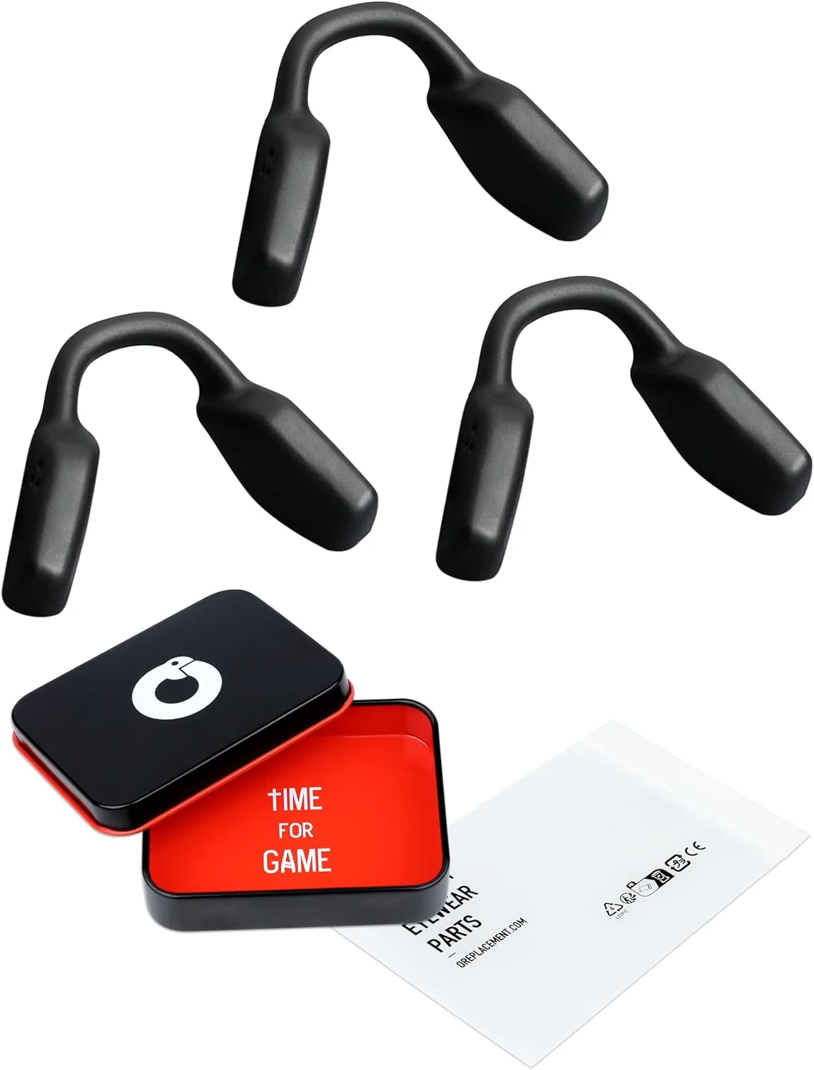 3 جفت پد بینی عینک آفتابی سیلیکونی فوق العاده نرم برای Oakley Coinflip OO4144/Hex Jector OX8032/Metalink OX8153/Activate OX8173، کیت جایگزینی قطعه بینی عینک ضد لغزش فشاری مشکی