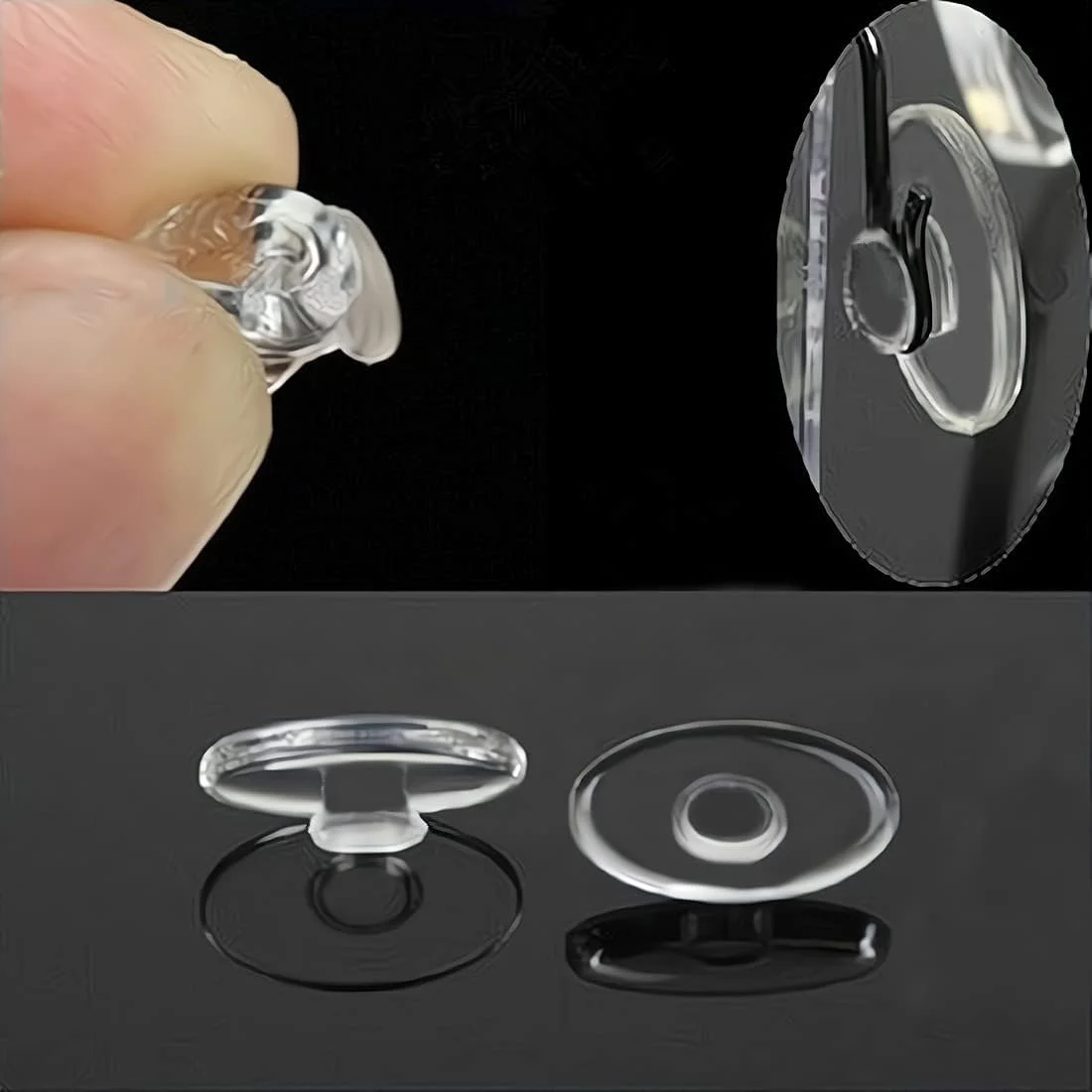 BEHLINE 5 جفت پد بینی عینک، پد بینی فشاری، 13 میلی متر سیلیکون نرم قطعات/محافظ بینی جایگزین برای فریم Silhouette/فریم های Marchon Air/فریم عینک بدون فریم