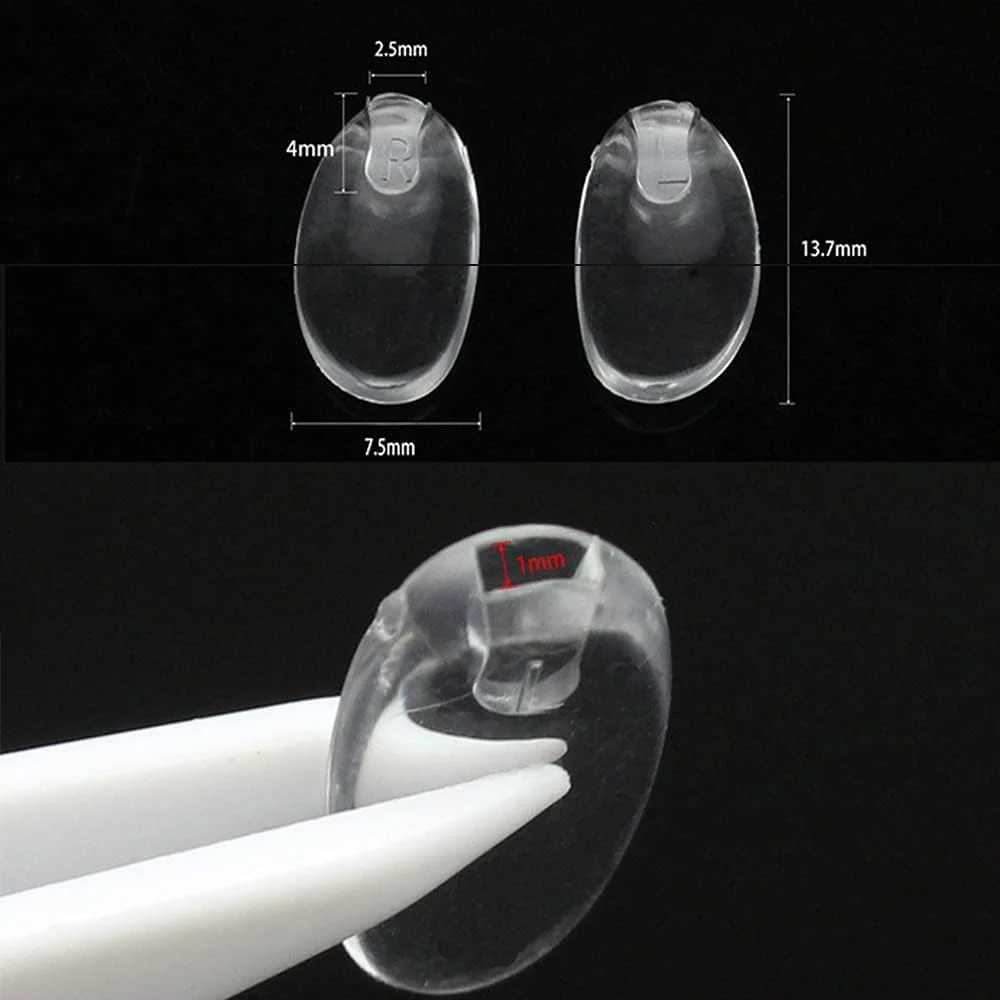 پدهای بینی عینک 2 جفت جایگزین سیلیکونی نرم ضد لغزش برای عینک های بدون فریم پدهای بینی عینک 2 جفت جایگزین سیلیکونی نرم ضد لغزش برای عینک های بدون فریم