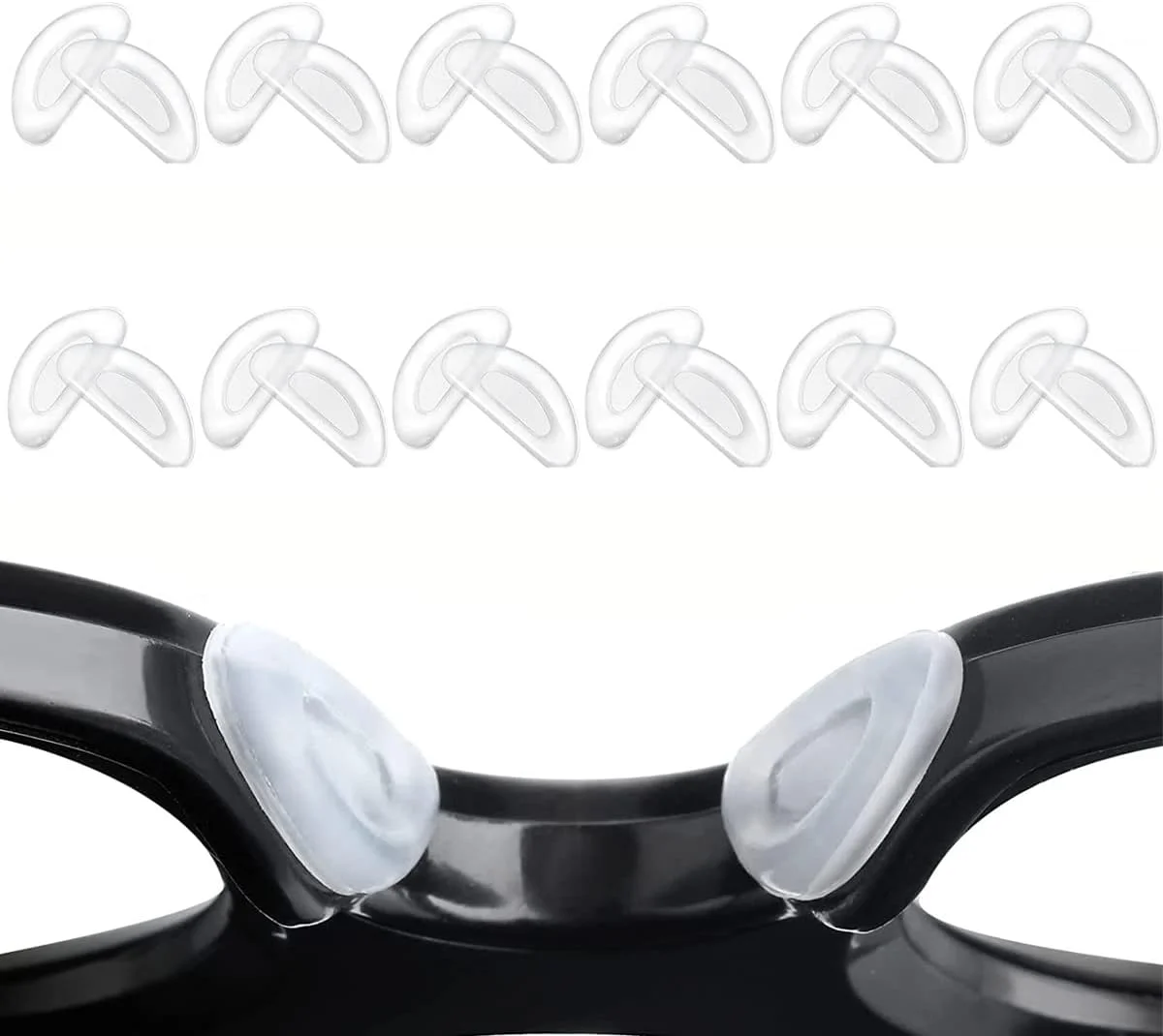 ZORBES® 12 جفت پد بینی چسبی عینک، پد بینی سیلیکونی سفید ضد لغزش D شکل، پد بینی خود چسب عینک ZORBES® 12 جفت پد بینی چسبی عینک، پد بینی سیلیکونی سفید ضد لغزش D شکل، پد بینی خود چسب عینک