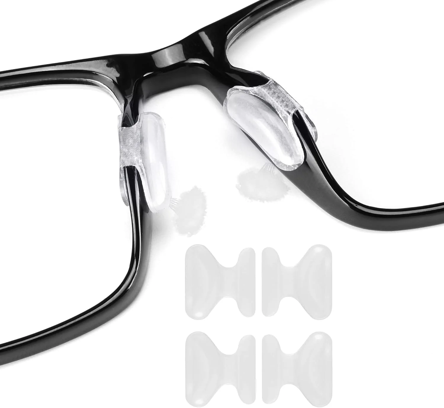 پدهای بینی عینک Yelajoy، سیلیکونی نرم ضد لغزش برای فریم های پلاستیکی عینک و عینک آفتابی