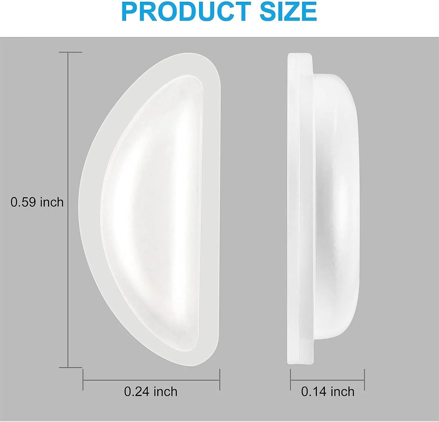 دسته 20 عددی پدهای بینی عینک فروشگاه سفید، پد بینی عینک چسبی سیلیکونی نرم برای فریم های پلاستیکی، گیره های عینک محفظه هوا ضد لغزش برای عینک آفتابی، با پشتی چسبنده (شفاف)