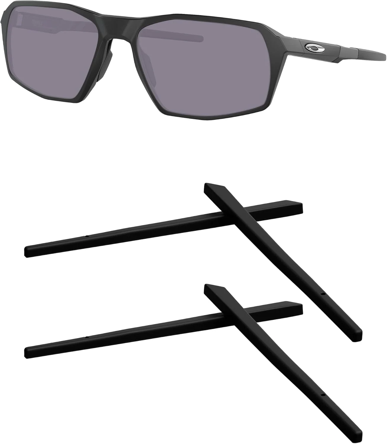 2 جفت روکش دسته عینک سیلیکونی مشکی، روکش دسته عینک لاستیکی سیلیکونی برای Oakley Tensile OX8170، روکش ضد لغزش دسته عینک