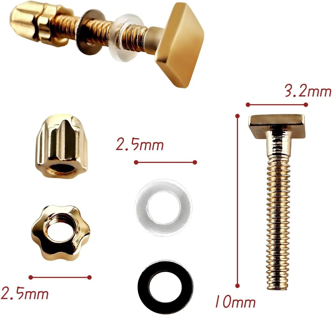 پیچ های جایگزین برای عینک آفتابی بدون فریم کارتیه، پیچ های مربعی کیت تعمیر 2.5 میلی متر 3.2 میلی متر (3.2 میلی متر) پیچ های جایگزین برای عینک آفتابی بدون فریم کارتیه، پیچ های مربعی کیت تعمیر 2.5 میلی متر 3.2 میلی متر (3.2 میلی متر)