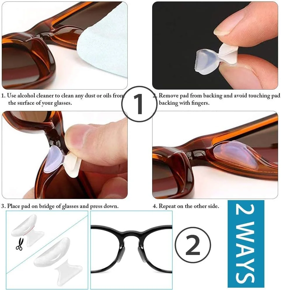 پدهای بینی ایربگ تزویق، طرح پروانه ای، چسبی، ضد لغزش، پدهای بینی محفظه هوا راحت، برای عینک آفتابی و عینک طبی (10 جفت، مشکی، 2.8 میلی متر) پدهای بینی ایربگ تزویق، طرح پروانه ای، چسبی، ضد لغزش، پدهای بینی محفظه هوا راحت، برای عینک آفتابی و عینک طبی (10 جفت، مشکی، 2.8 میلی متر)