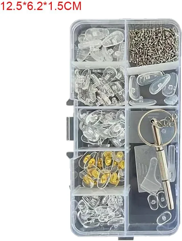 کیت تعمیر عینک مغناطیسی ارتقا یافته - شامل جعبه پیچ فشرده، پدهای بینی، پیچ ها، موچین برای عینک، عینک آفتابی و ساعت کیت تعمیر عینک مغناطیسی ارتقا یافته - شامل جعبه پیچ فشرده، پدهای بینی، پیچ ها، موچین برای عینک، عینک آفتابی و ساعت