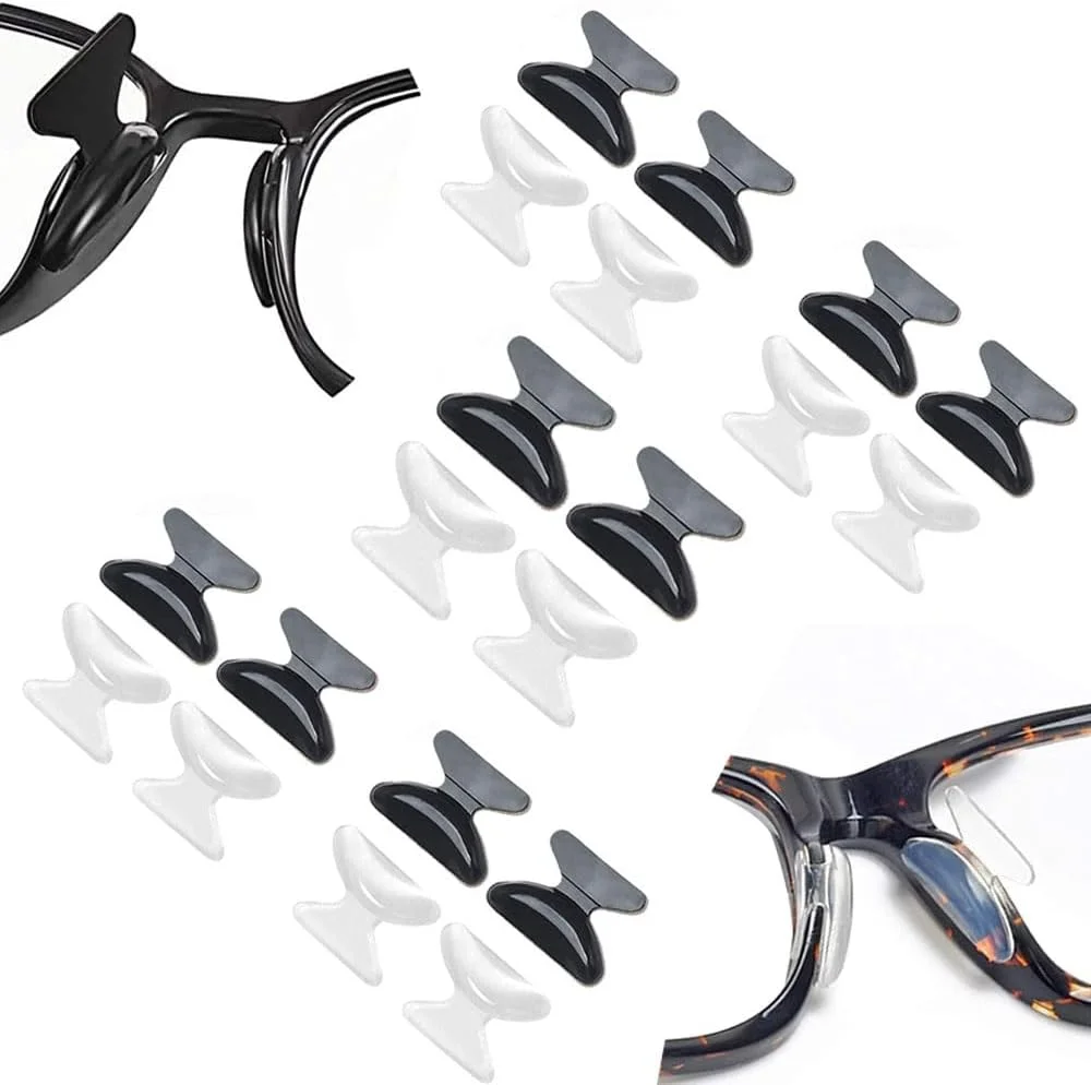 پدهای بینی عینک چسبی 2.5 میلی متری سیلیکونی ضد لغزش، بالشتک پد بینی عینک برای عینک مطالعه، عینک آفتابی، عینک طبی، 10 جفت، 5 جفت مشکی + 5 جفت شفاف پدهای بینی عینک چسبی 2.5 میلی متری سیلیکونی ضد لغزش، بالشتک پد بینی عینک برای عینک مطالعه، عینک آفتابی، عینک طبی، 10 جفت، 5 جفت مشکی + 5 جفت شفاف