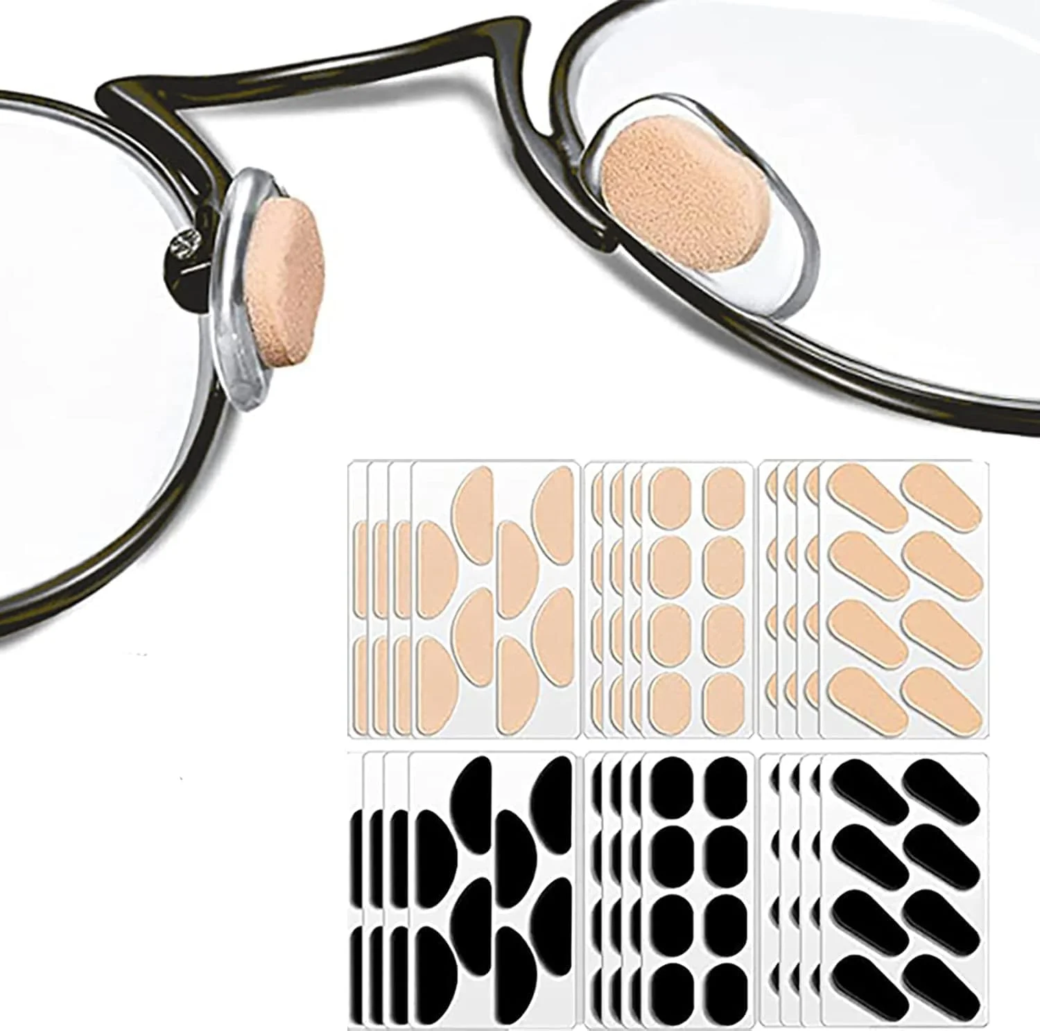 ۹۶ جفت پد بینی عینک، پد بینی عینک اسفنجی ضد لغزش، پدهای بینی خود چسب فوم نرم ۹۶ جفت پد بینی عینک، پد بینی عینک اسفنجی ضد لغزش، پدهای بینی خود چسب فوم نرم