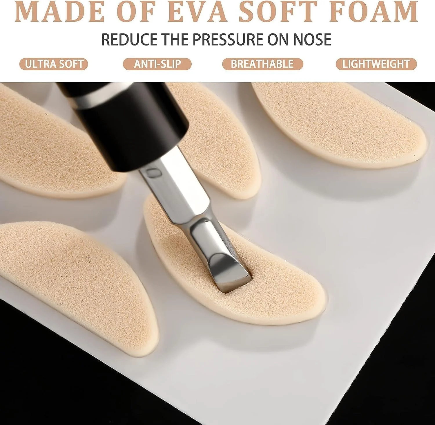 ۹۶ جفت پد بینی عینک، پد بینی عینک اسفنجی ضد لغزش، پدهای بینی خود چسب فوم نرم