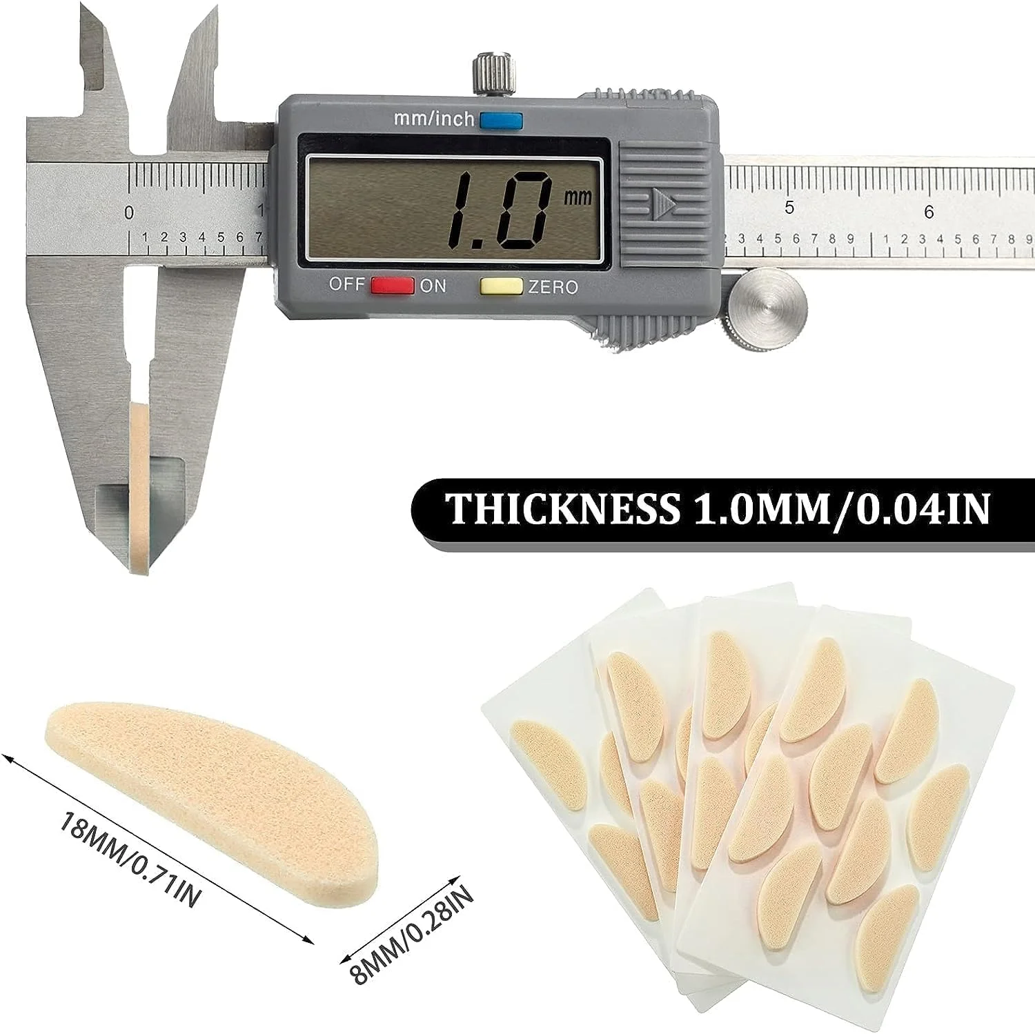 ۹۶ جفت پد بینی عینک، پد بینی عینک اسفنجی ضد لغزش، پدهای بینی خود چسب فوم نرم