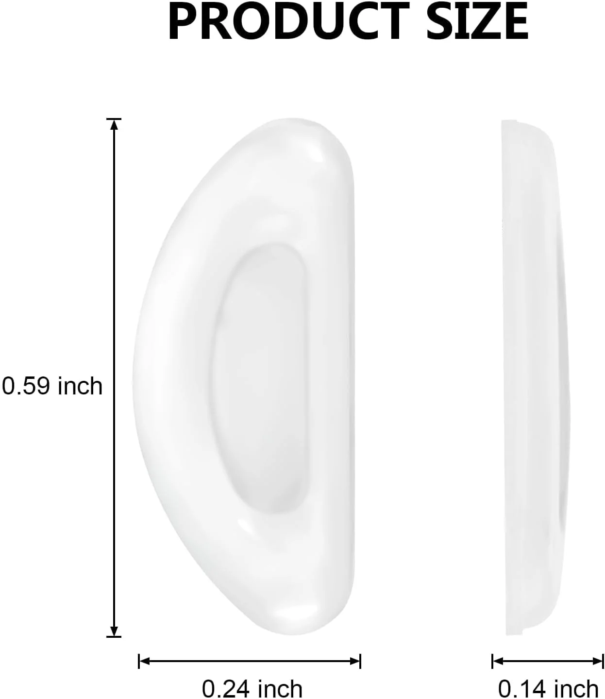 پد بینی عینک جافیوست 20 جفت، چسبی سیلیکونی ضد لغزش برای عینک آفتابی و عینک طبی، پد بینی چسبی برای عینک، پد بینی ضد لغزش عینک (10 شفاف + 10 مشکی)